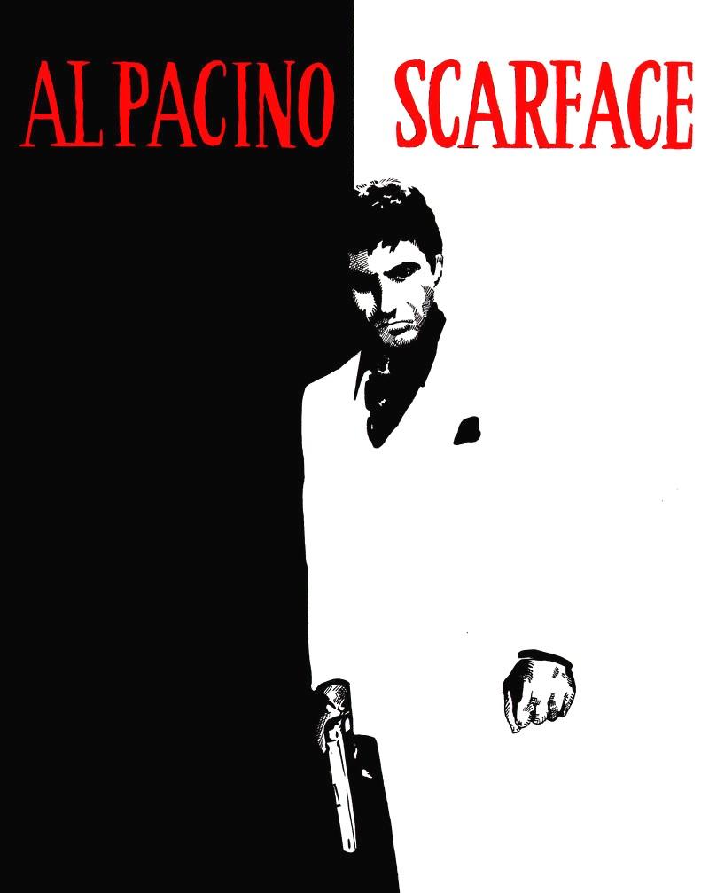 Scarface Black And White Poster Idees Image