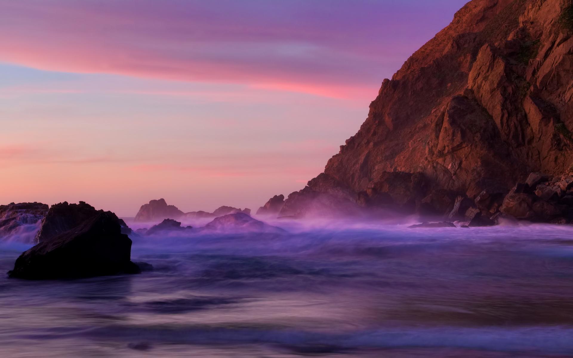 California coast sunset -themes.com