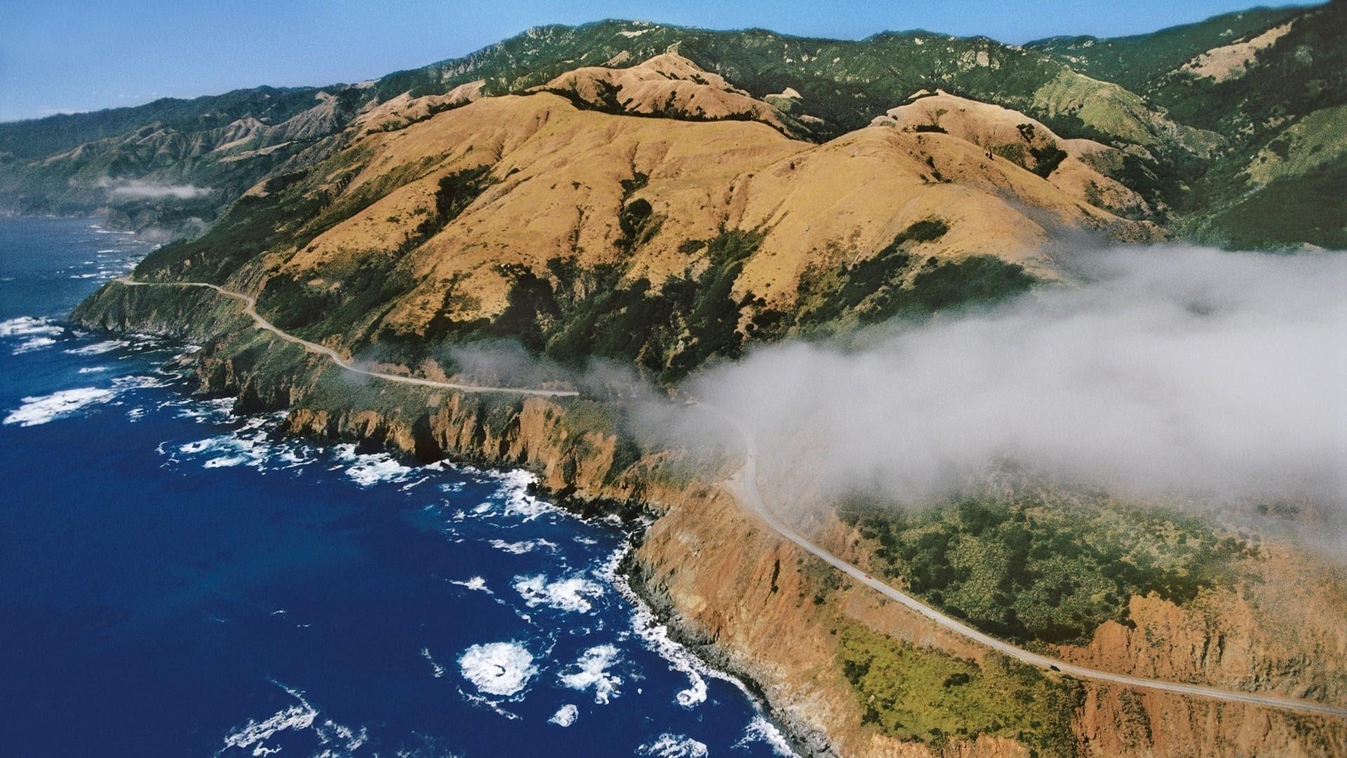 Highway 1 and California coastline [1920 x 1080]