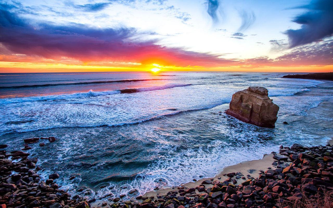 Ocean Sunset Wallpaper Download WD4OB