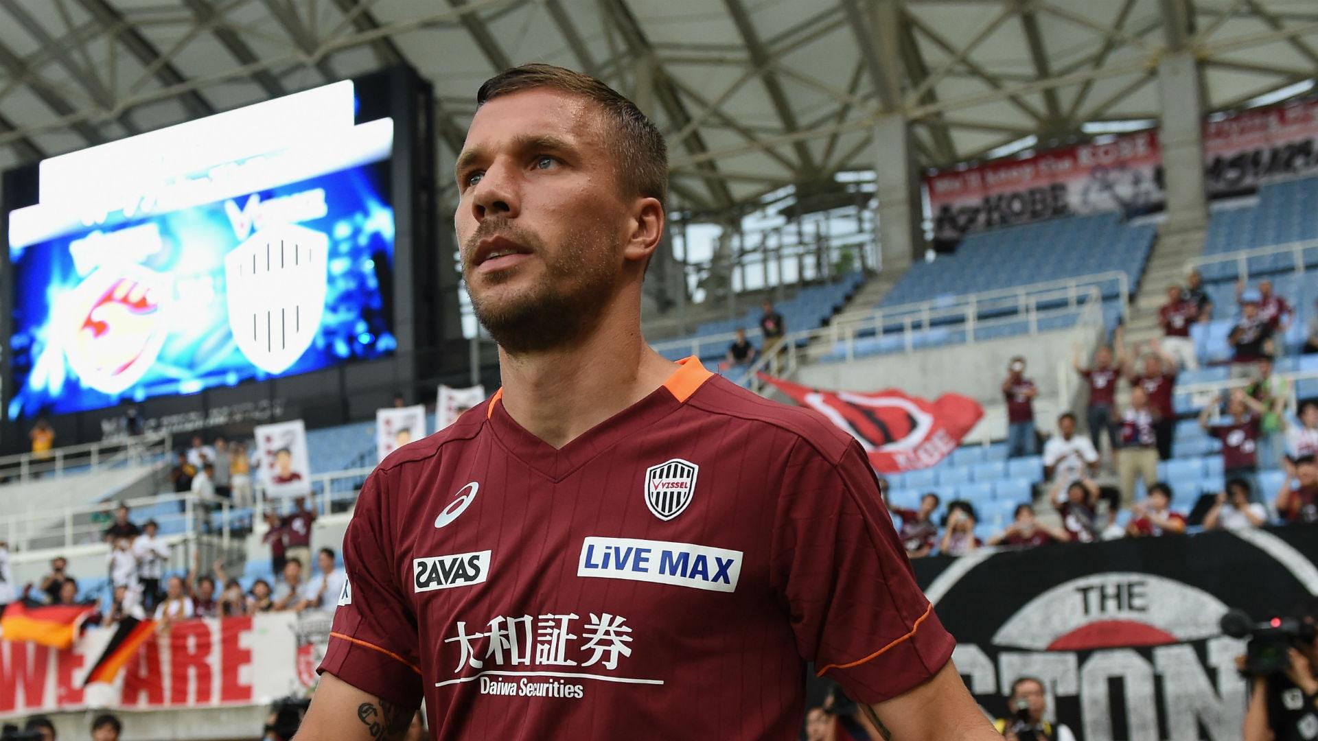 Podolski's debut double earns Vissel Kobe victory. FOOTBALL News