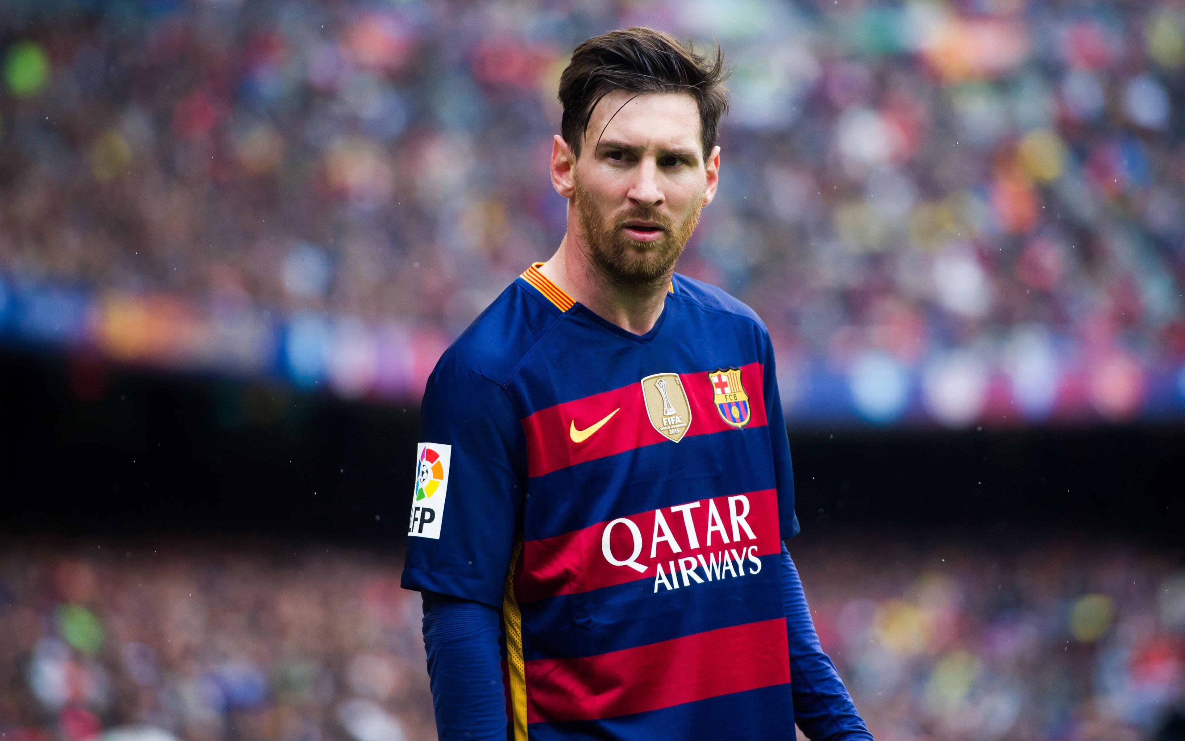 Wallpaper Fc Barcelona, Lionel Messi, Blurred