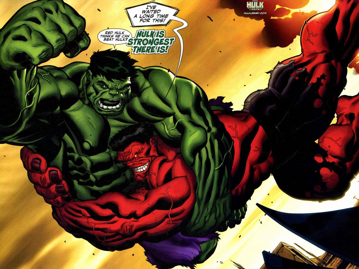 Immagine Hulk Vs Red Hulk Wallpaper 2. Comics