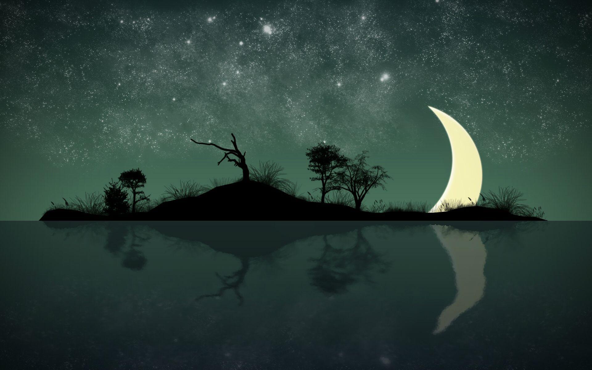 good night sweet dreams as Moon Night HD Wallpaper 12801024