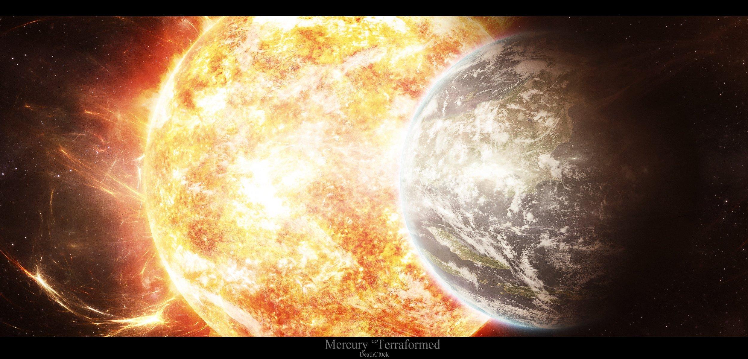star sun planet mercury light radiation HD wallpaper
