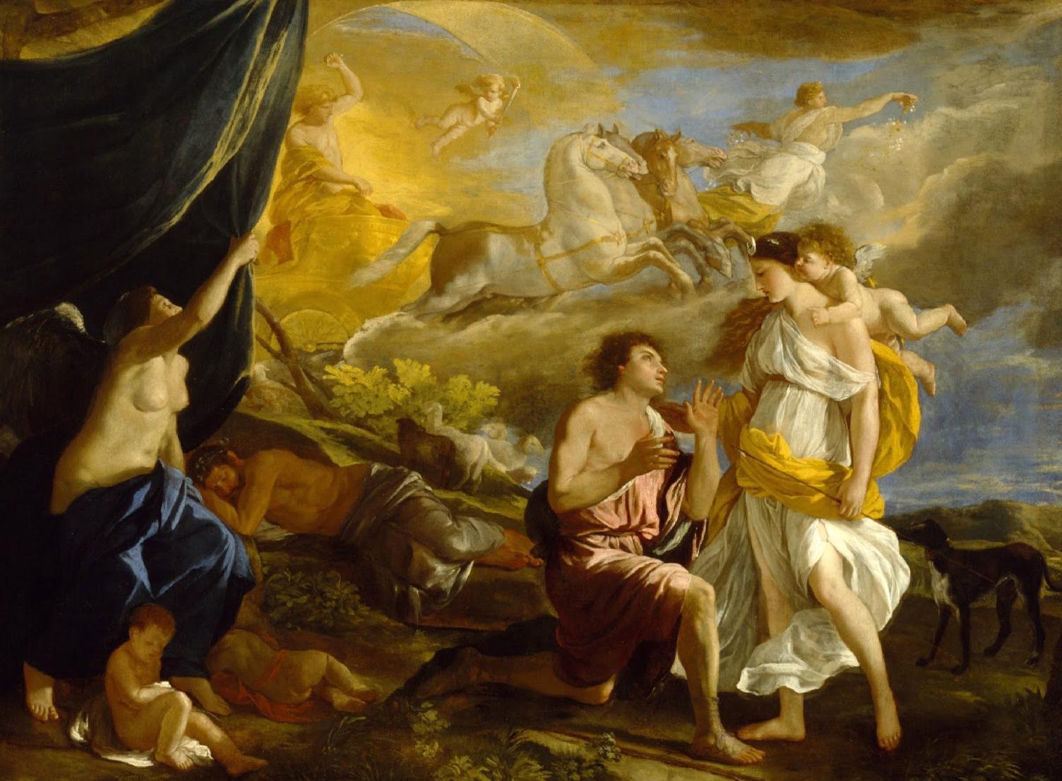 Poussin Nicolas, French Baroque Classical Art Selene And Endymion