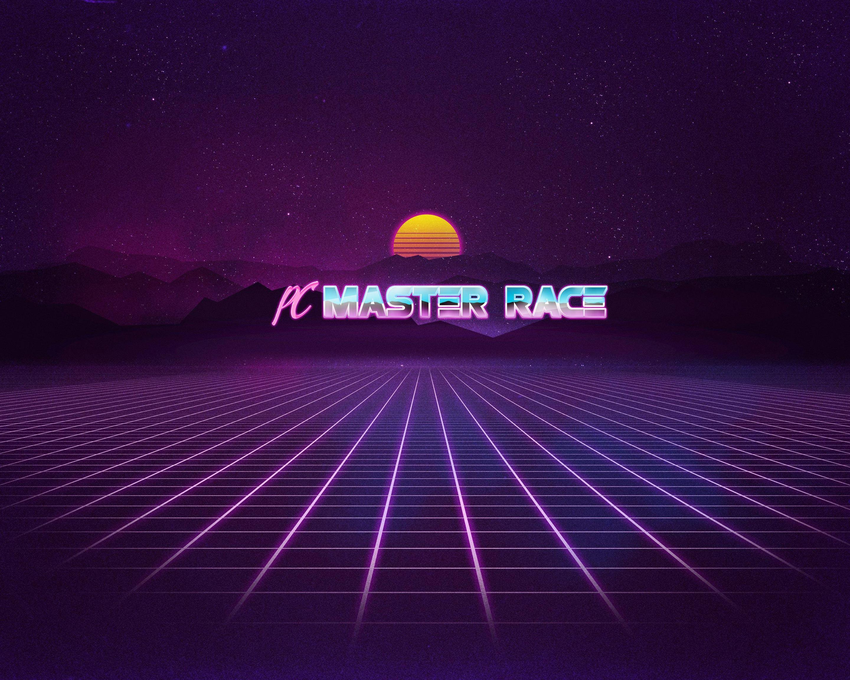 Made this 80s neon style wallpaper, thought I'd share it