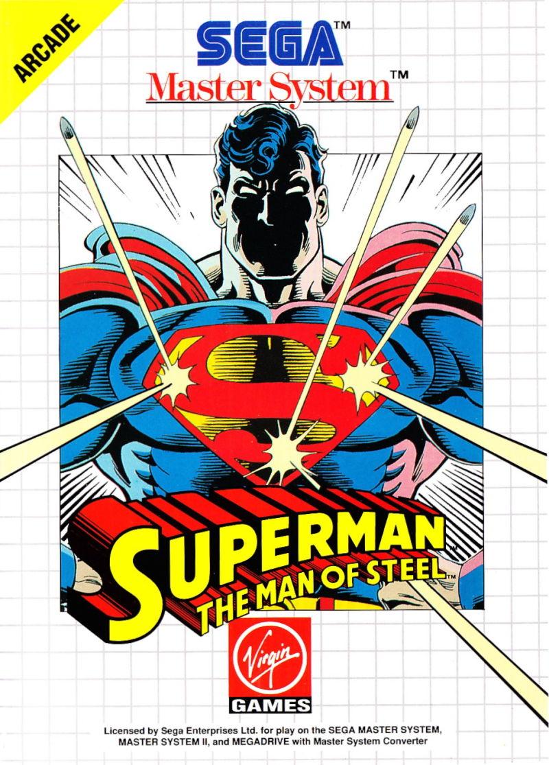 Superman: The Man of Steel (1993) SEGA Master System box cover art