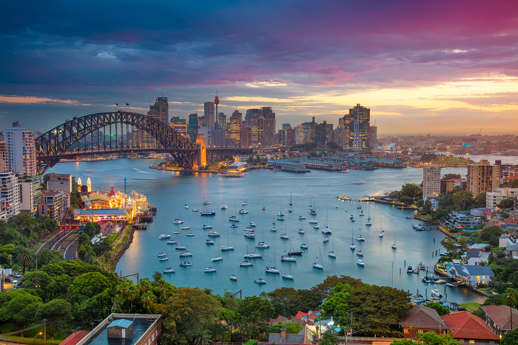 Panoramic View of Sydney, Australia HD Wallpaper. Background Image