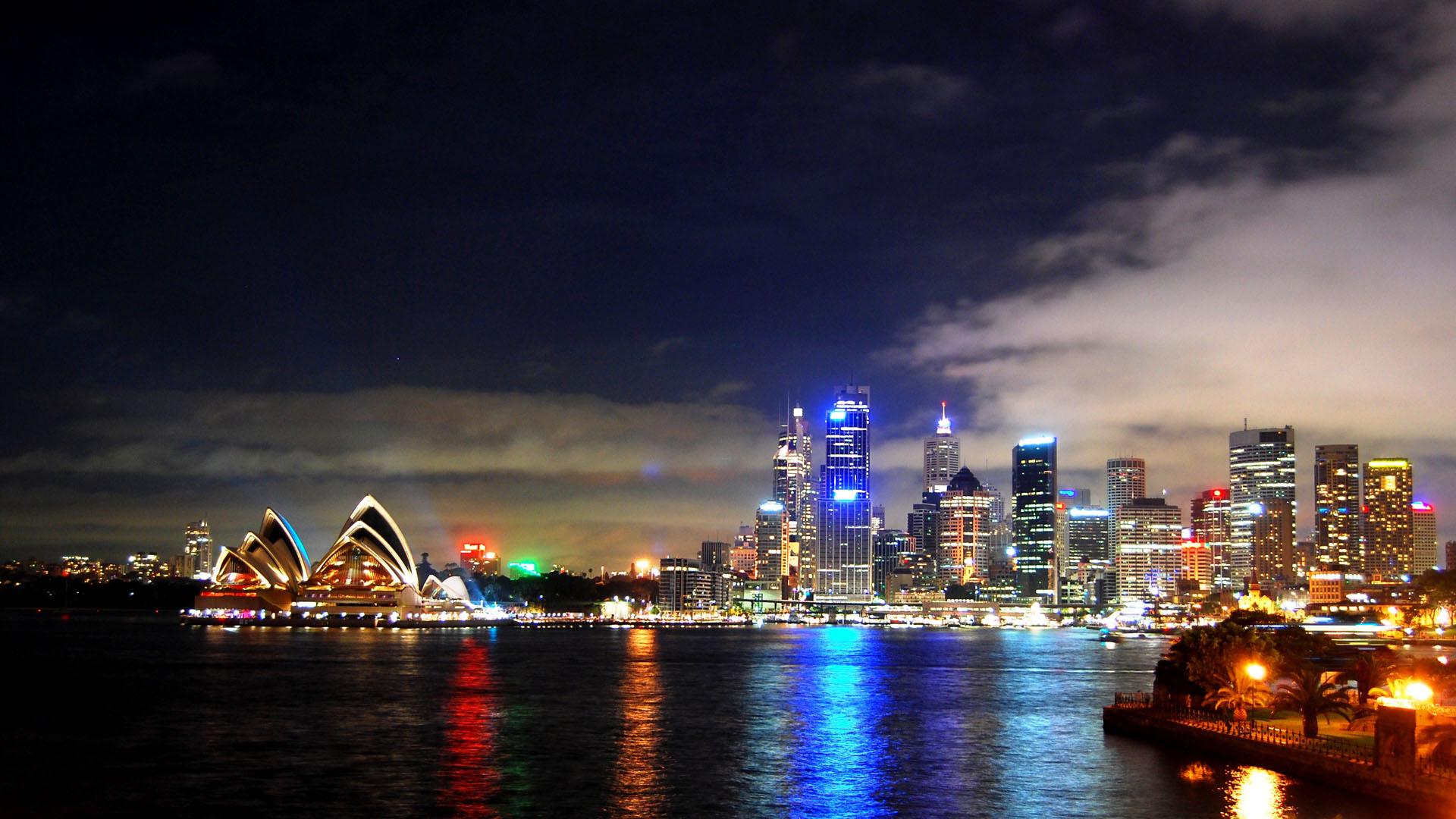 Sydney Harbour Night Wallpaper