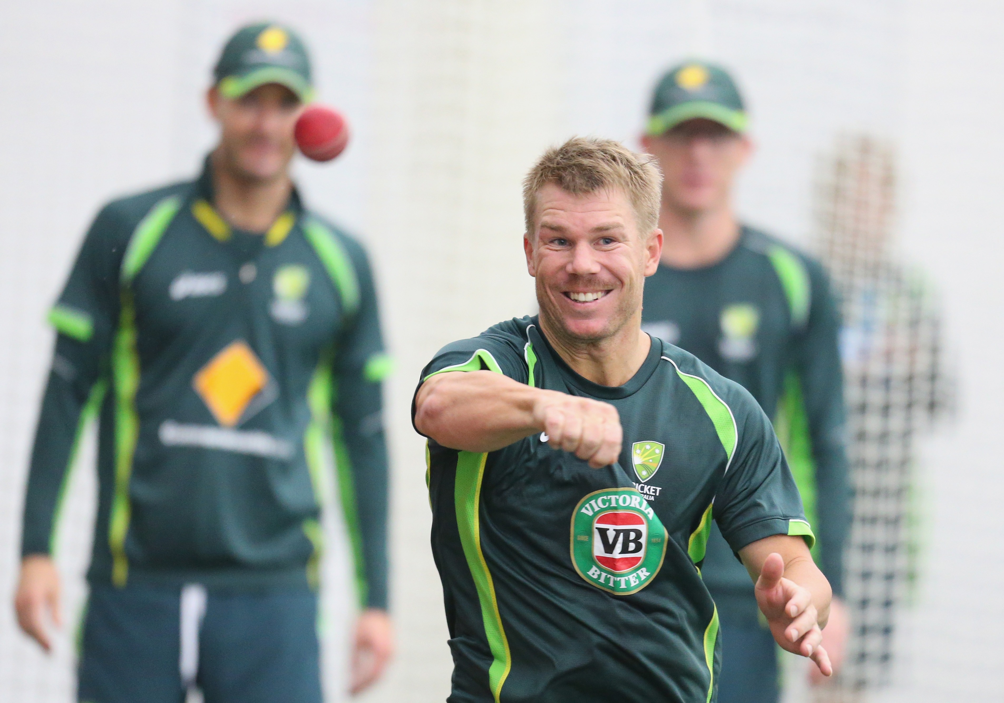 Happy Mood of Australian Cricketer David Warner in World Cup 2015