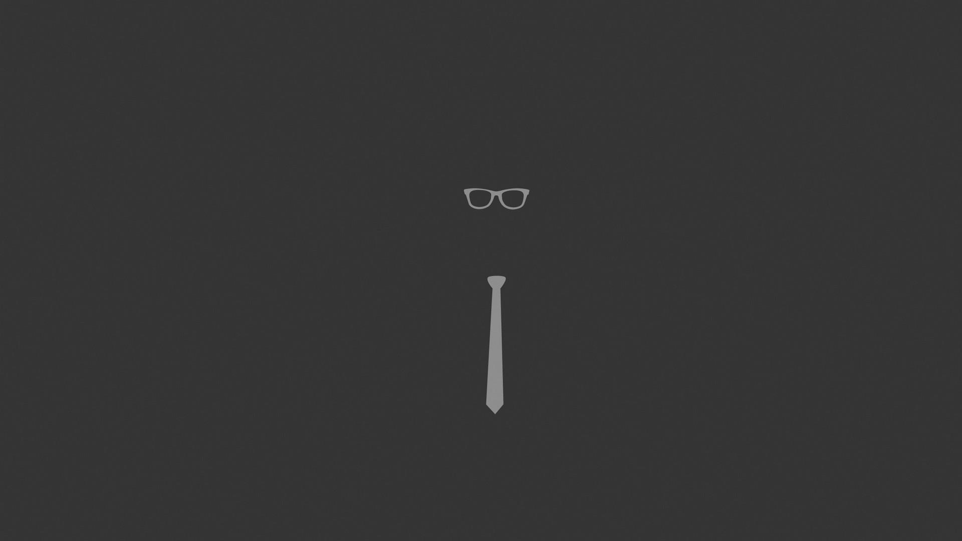 Glasses and Tie Minimal HD Wallpaper