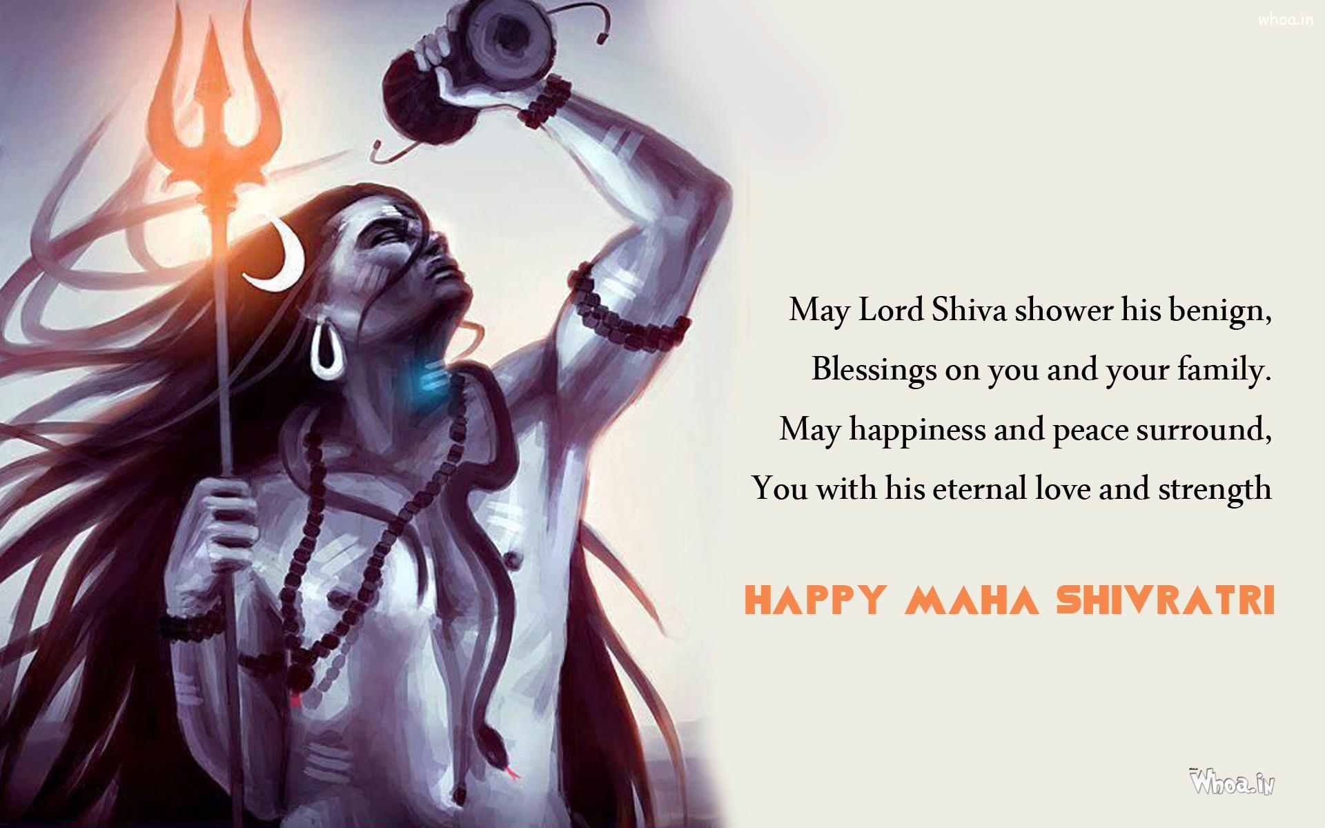 Happy Maha Shivratri Image, Wishes, Wallpaper, Picture