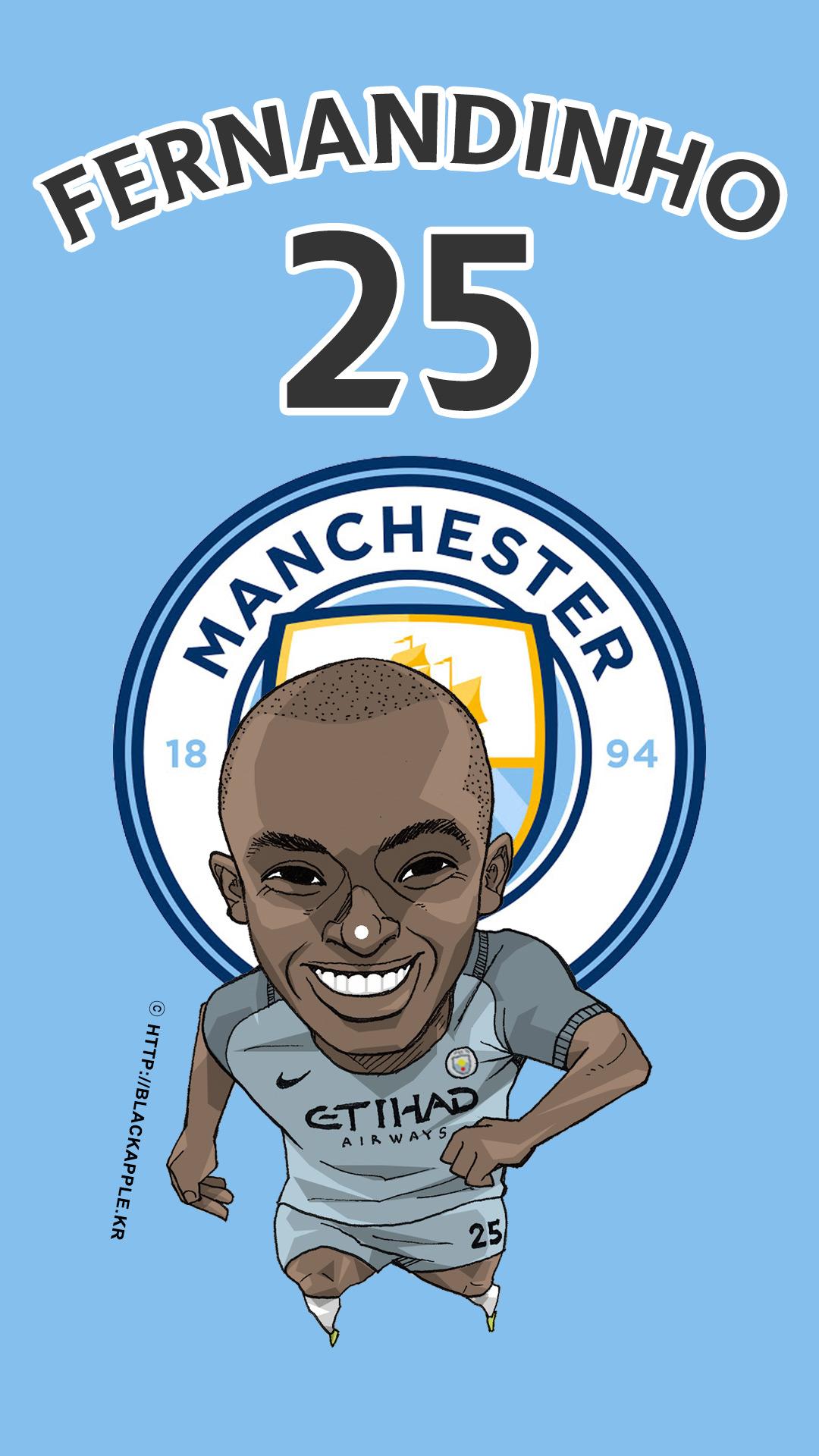 BlackApple. Manchester City FC Fan Art 17 Season Fernandinho