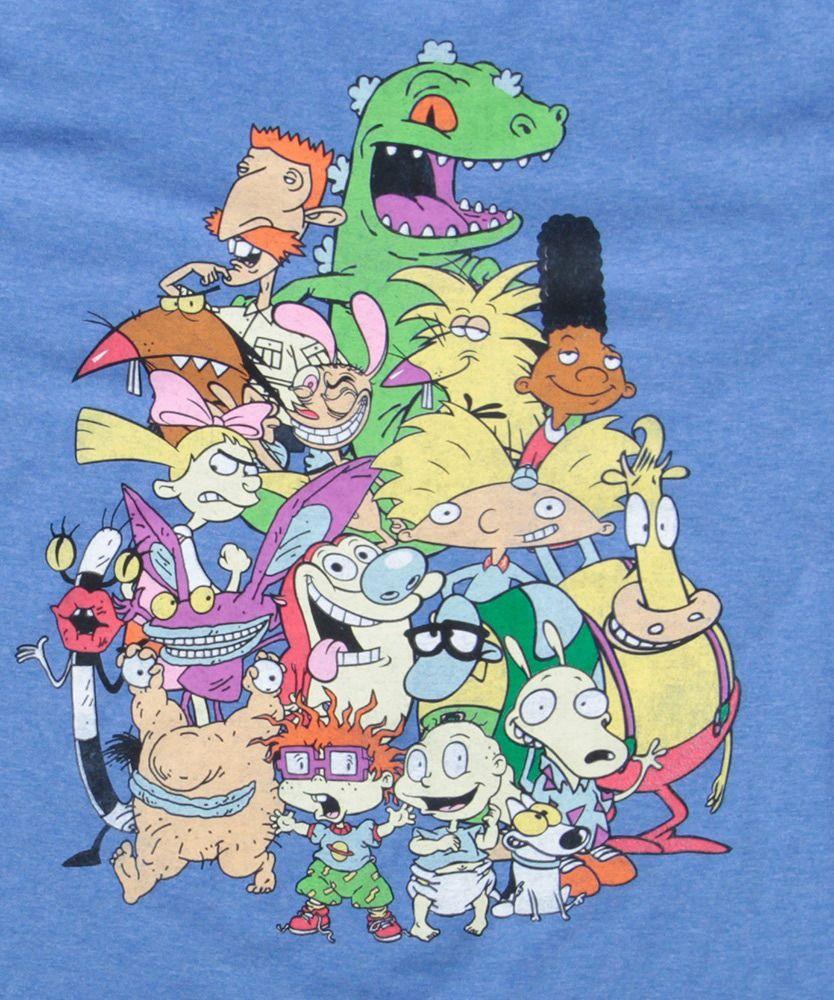Nickelodeon Old School Group Shots cartoons, Nickelodeon 90s, Nickelodeon cartoons