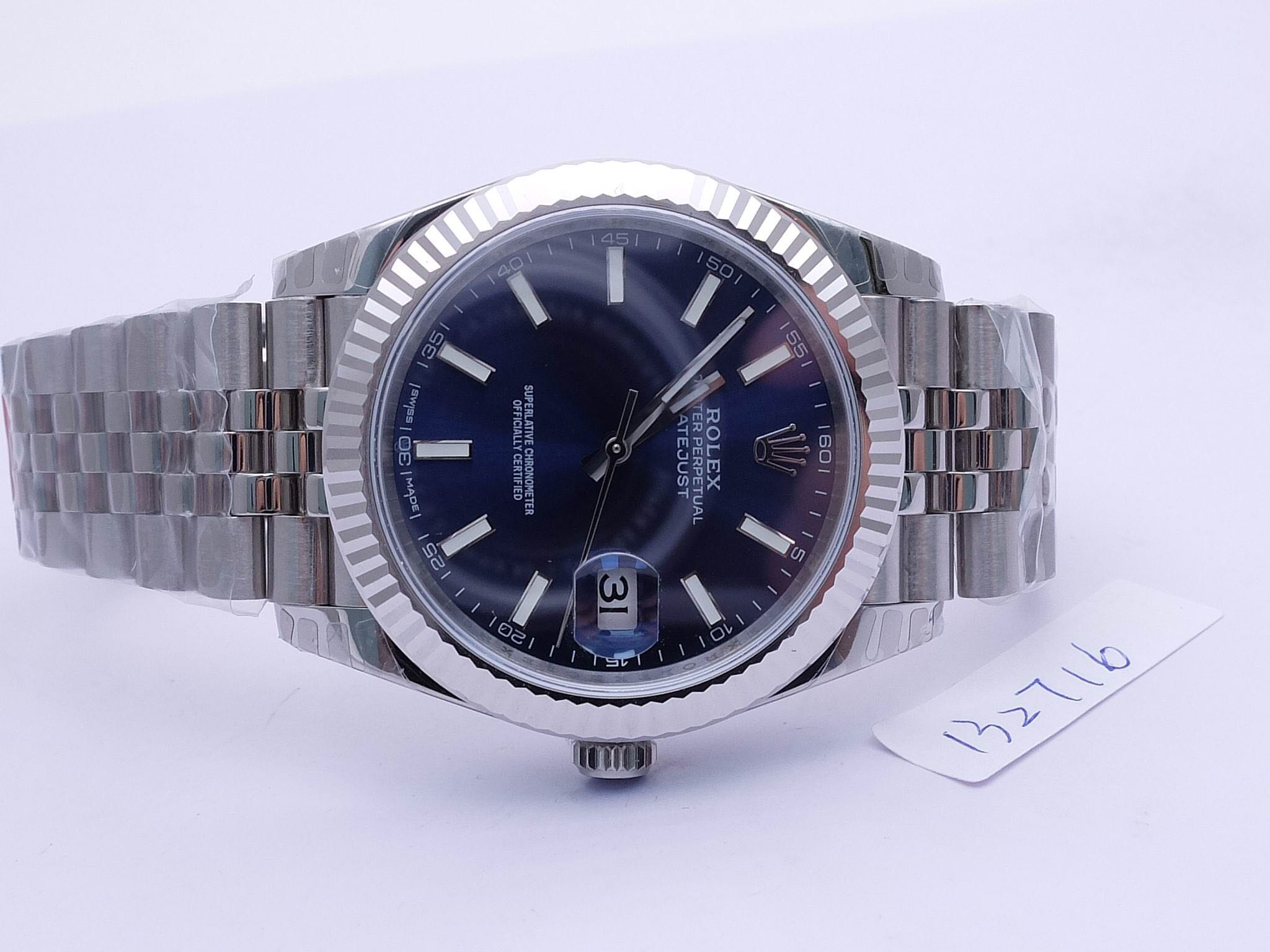 DATEJUST 41 126334 SS REF 1:1 BEST EDITION BLUE DIAL STICK MARKERS