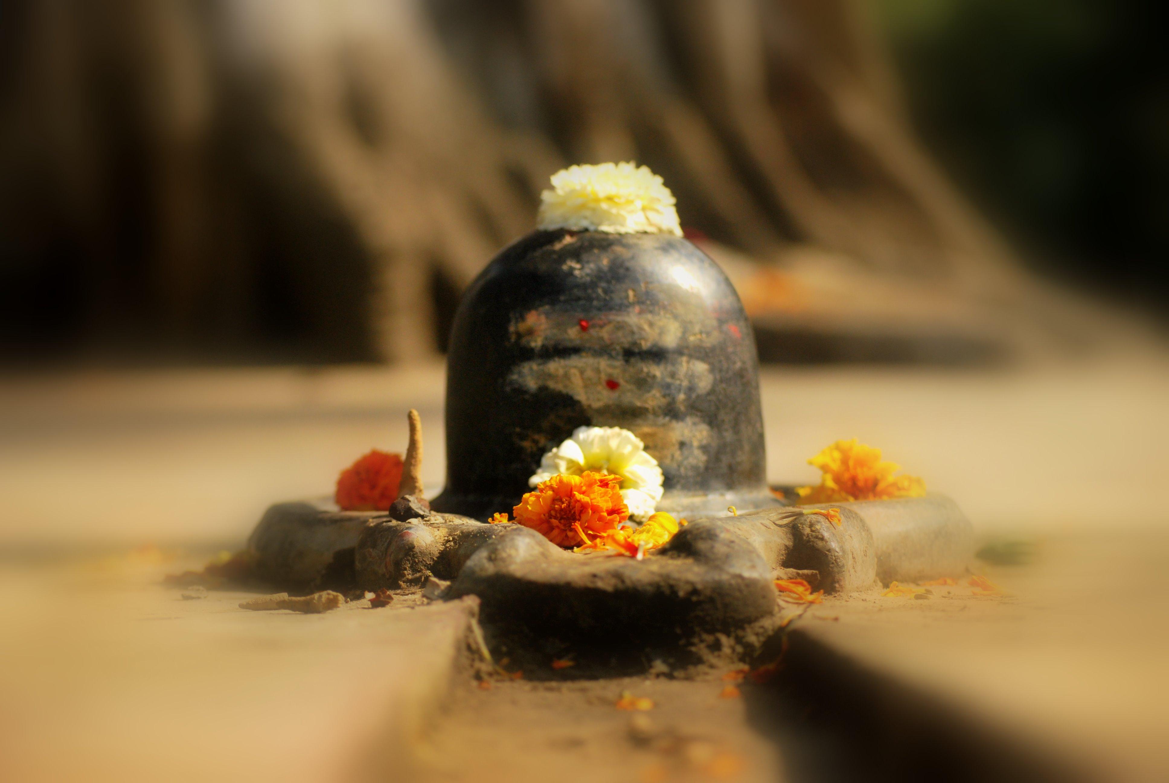 Lord Shiva Face And Shivling With Dark Background HD Wallpaper