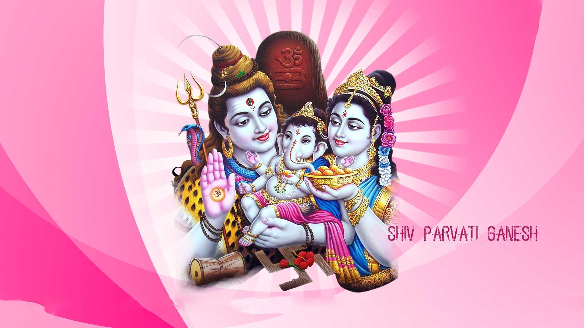 Shiv Parvati Ganesh HD Wallpaper. Hindu Gods and Goddesses
