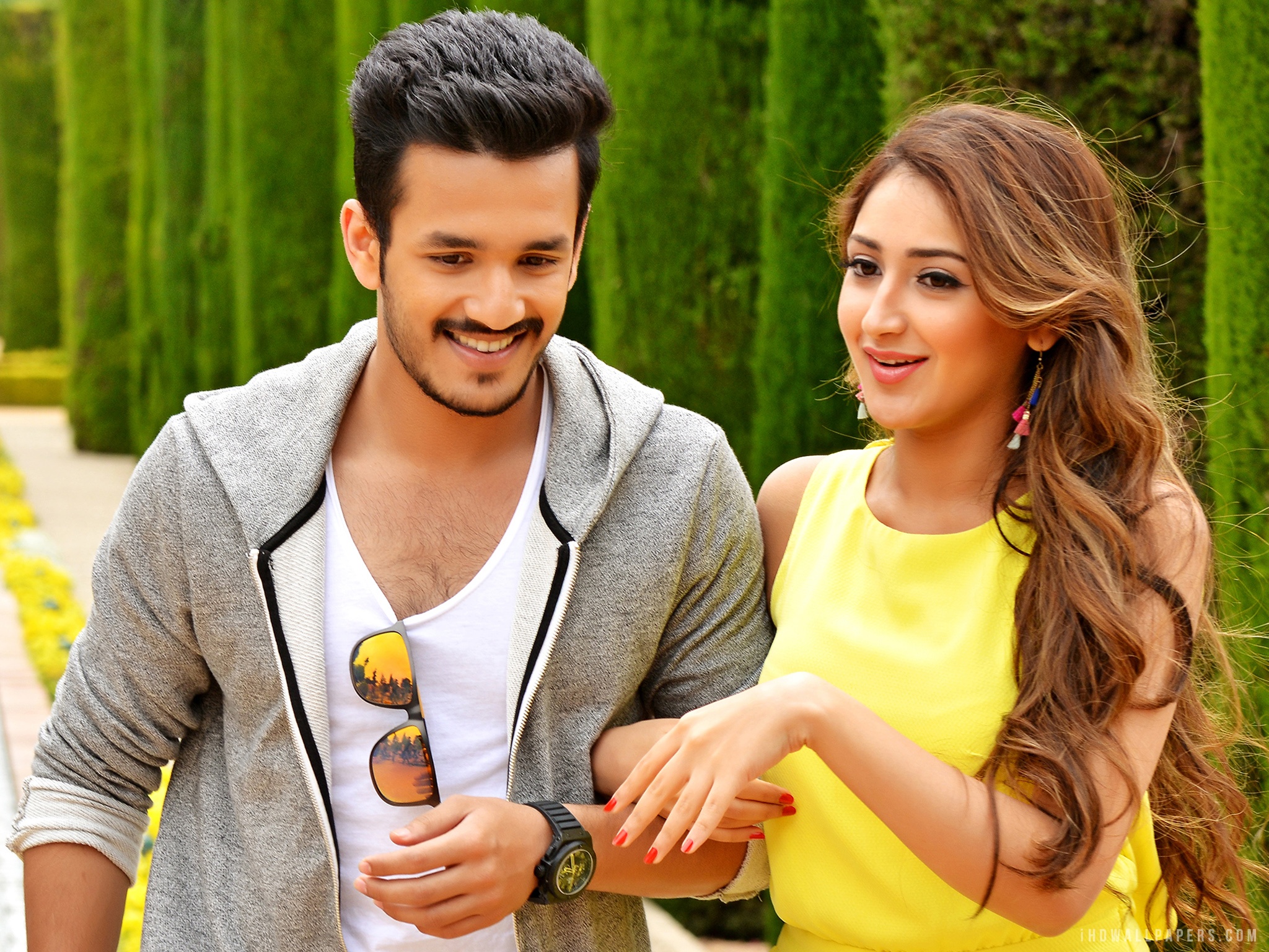 Akhil Akkineni with Sayesha Saigal wallpaper. movies and tv series