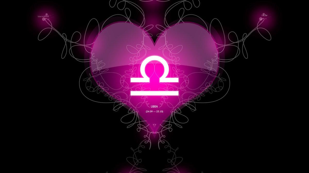 Libra Sign Zodiac Love Super Heart Figure LoveTony Words Art Style