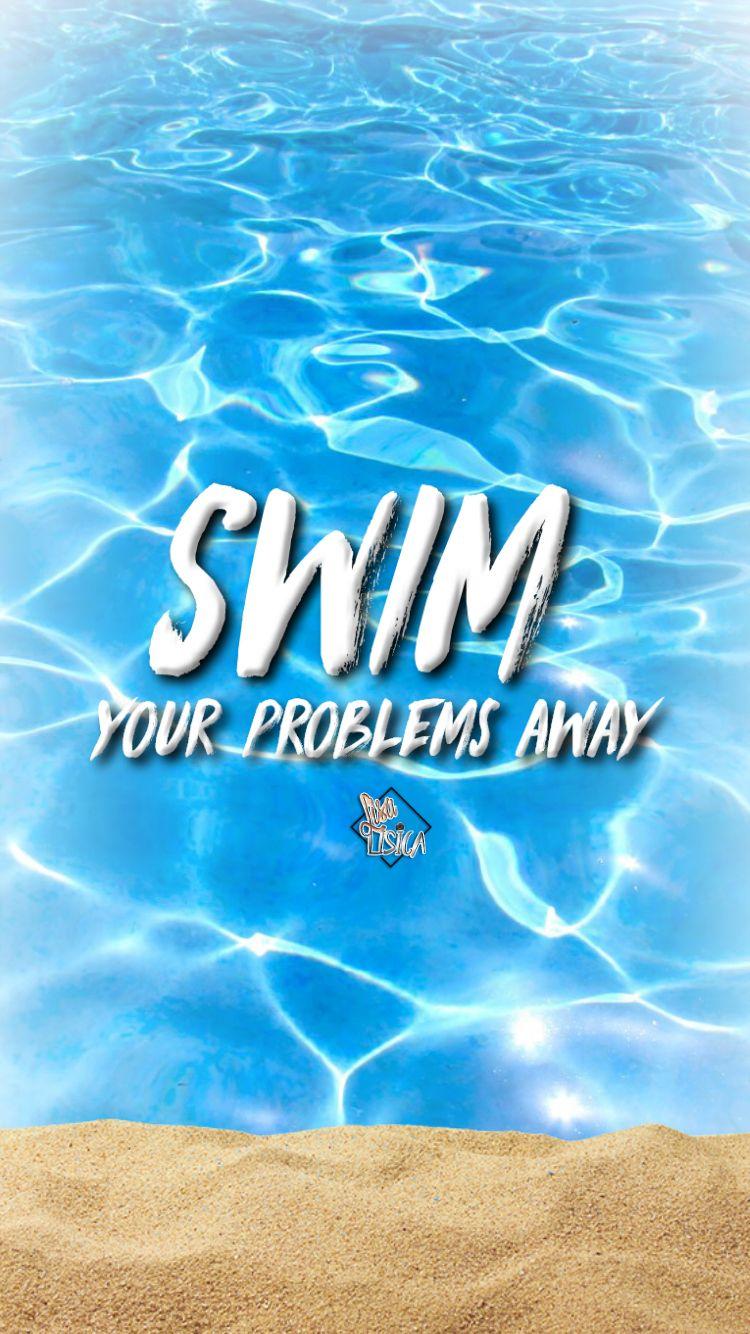 Swim Your Problems Away Phone Wallpaper I Lisa Lisica ©. iPhone