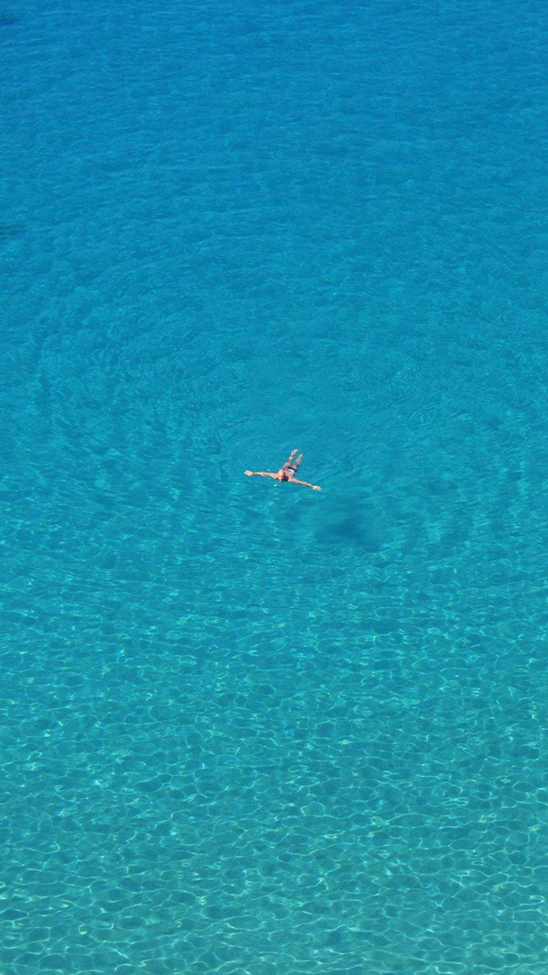 Ocean Sea Blue Swim Vacation Simple #iPhone #plus #wallpaper