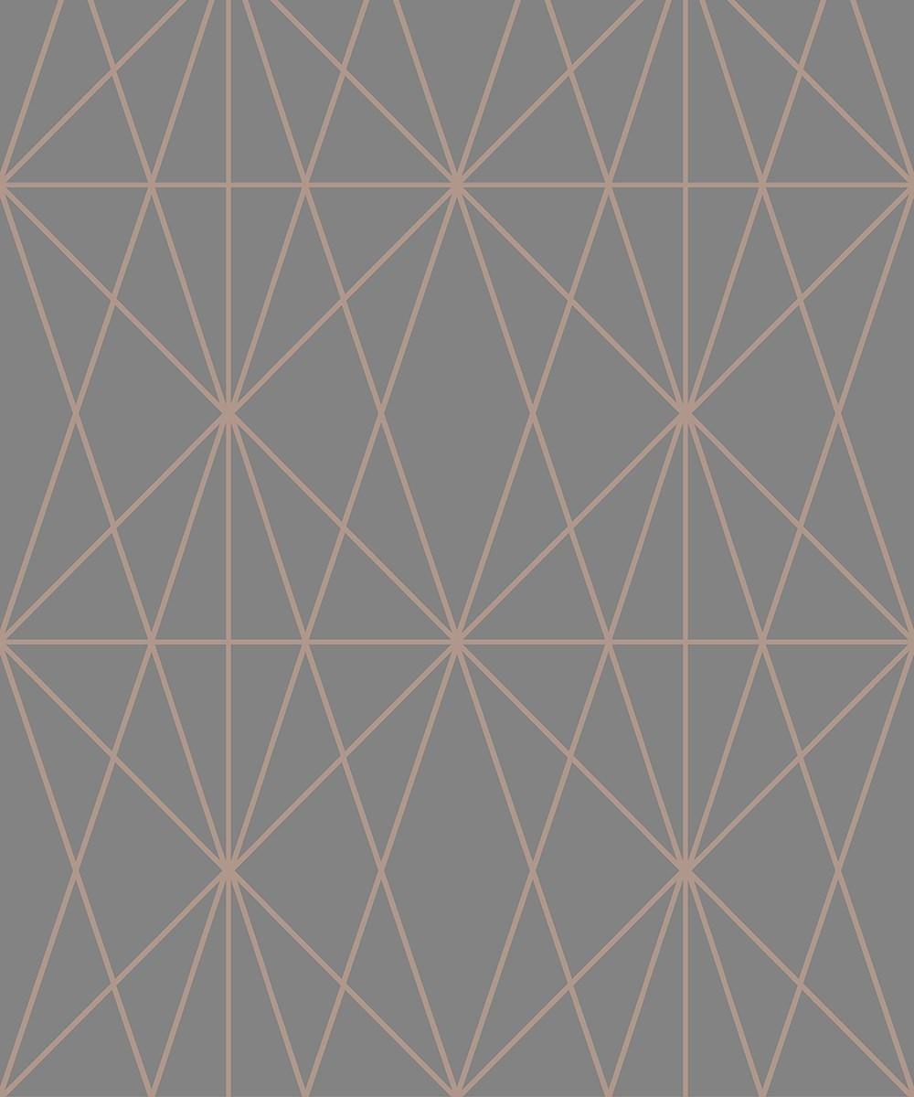 Web Geometric Copper Wallpaper