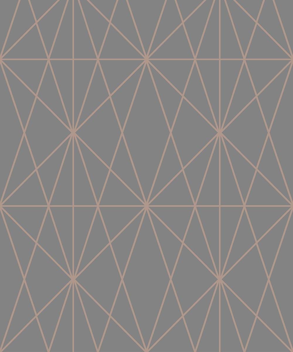 Web Geometric Copper Wallpaper