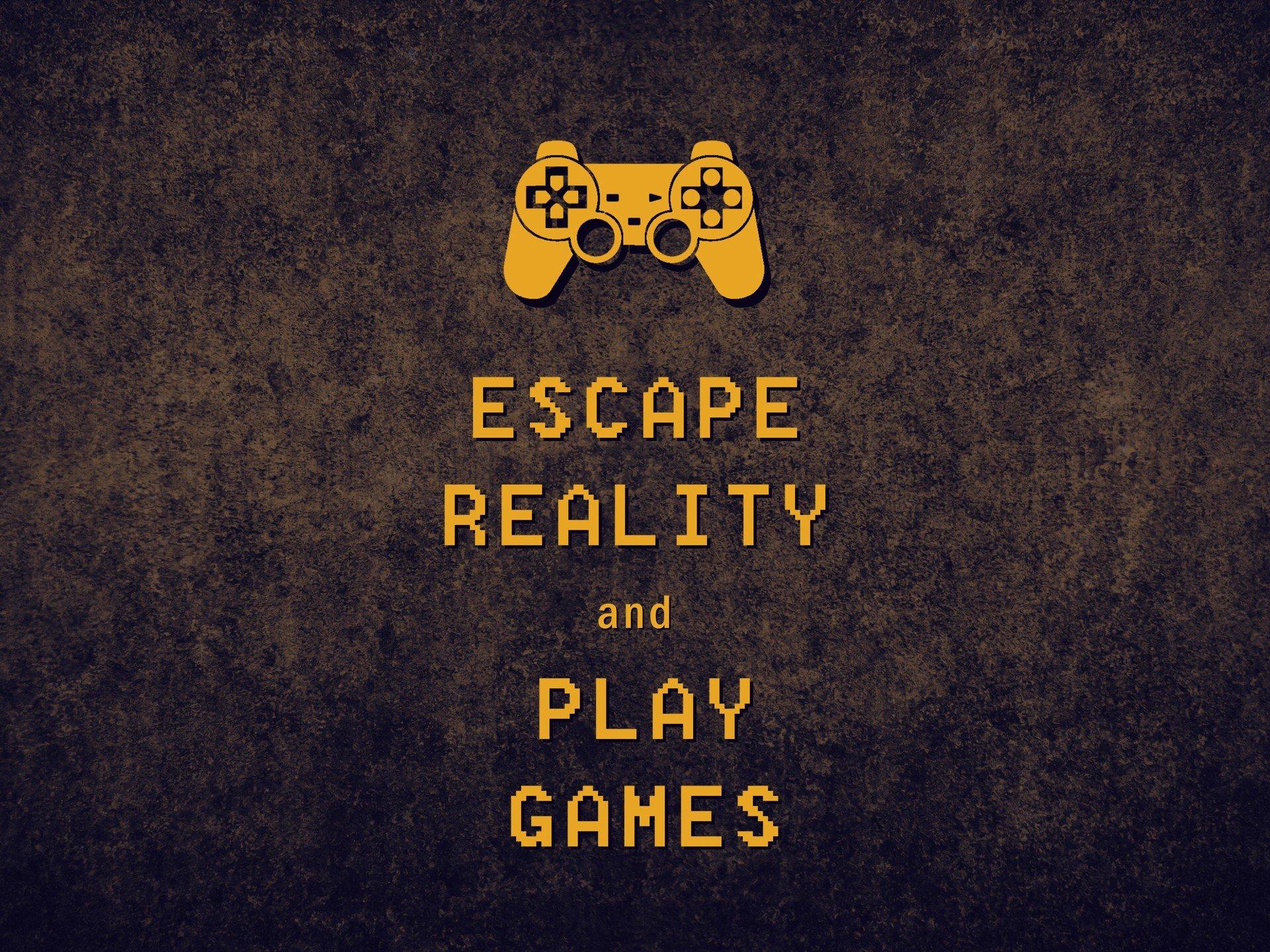 Escape Reality Keep Calm Play Games Wallpaper