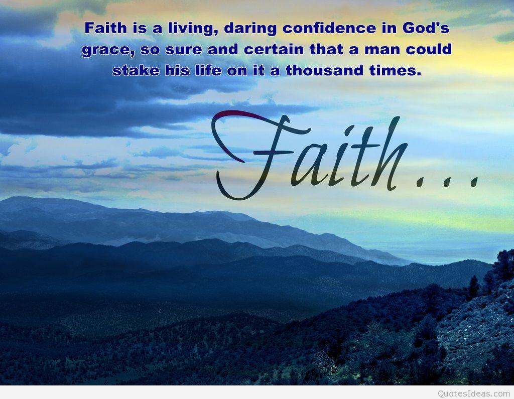 Wallpaper with faith quote