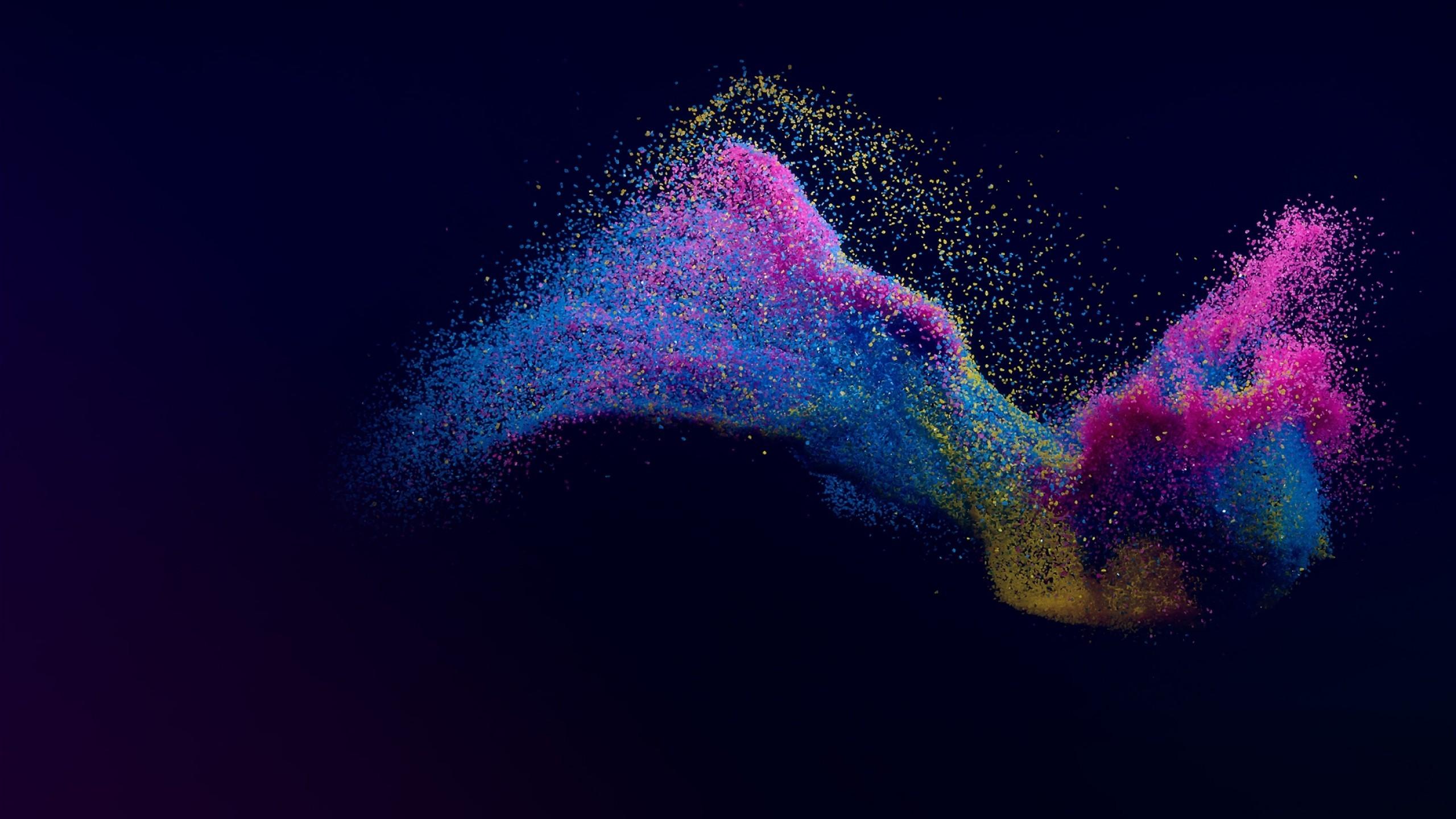 Download 2560x1440 Colorful Particles, Splash Wallpaper for iMac 27