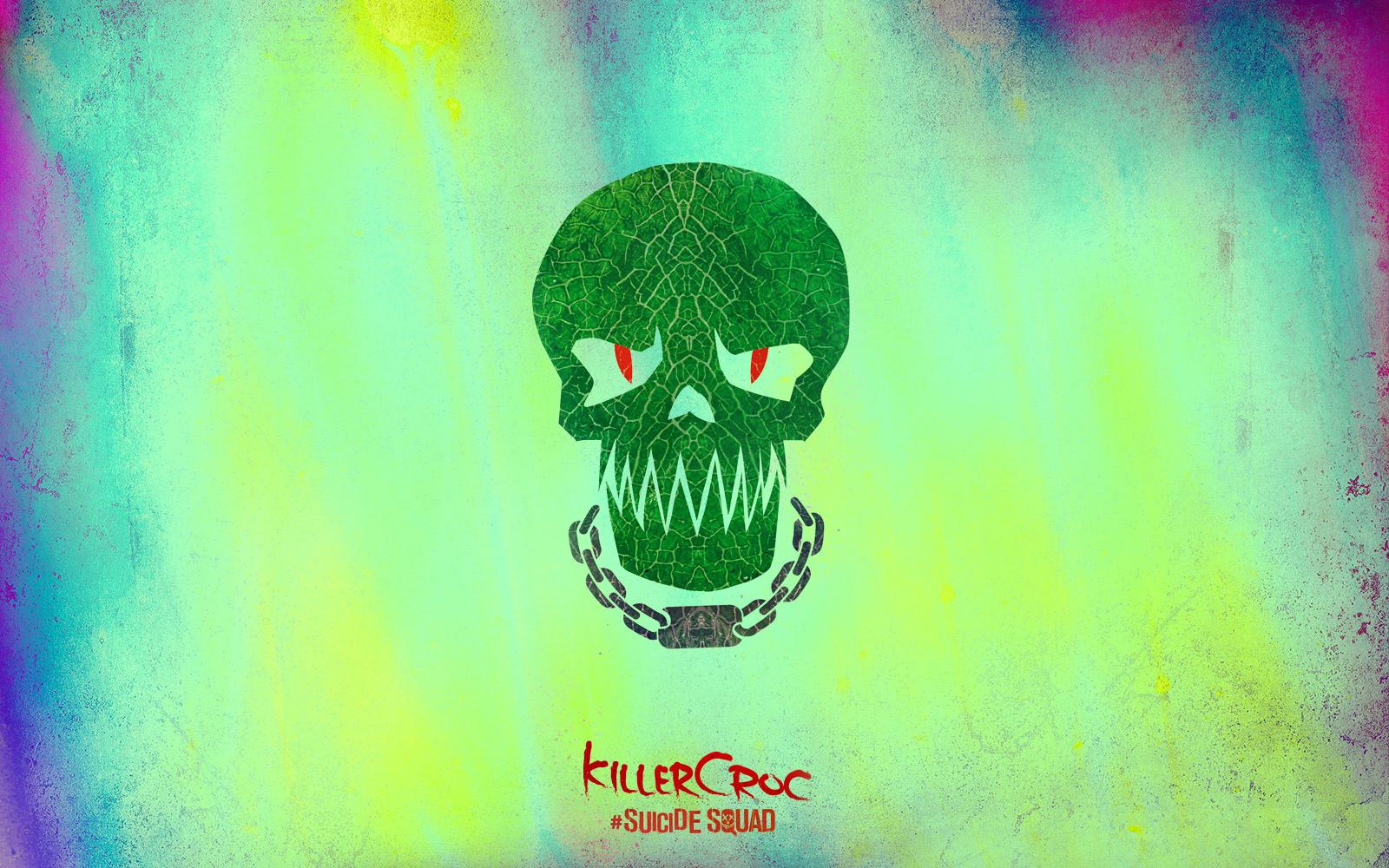 Download the cool, minimalist skull wallpaper from Suicide Squad