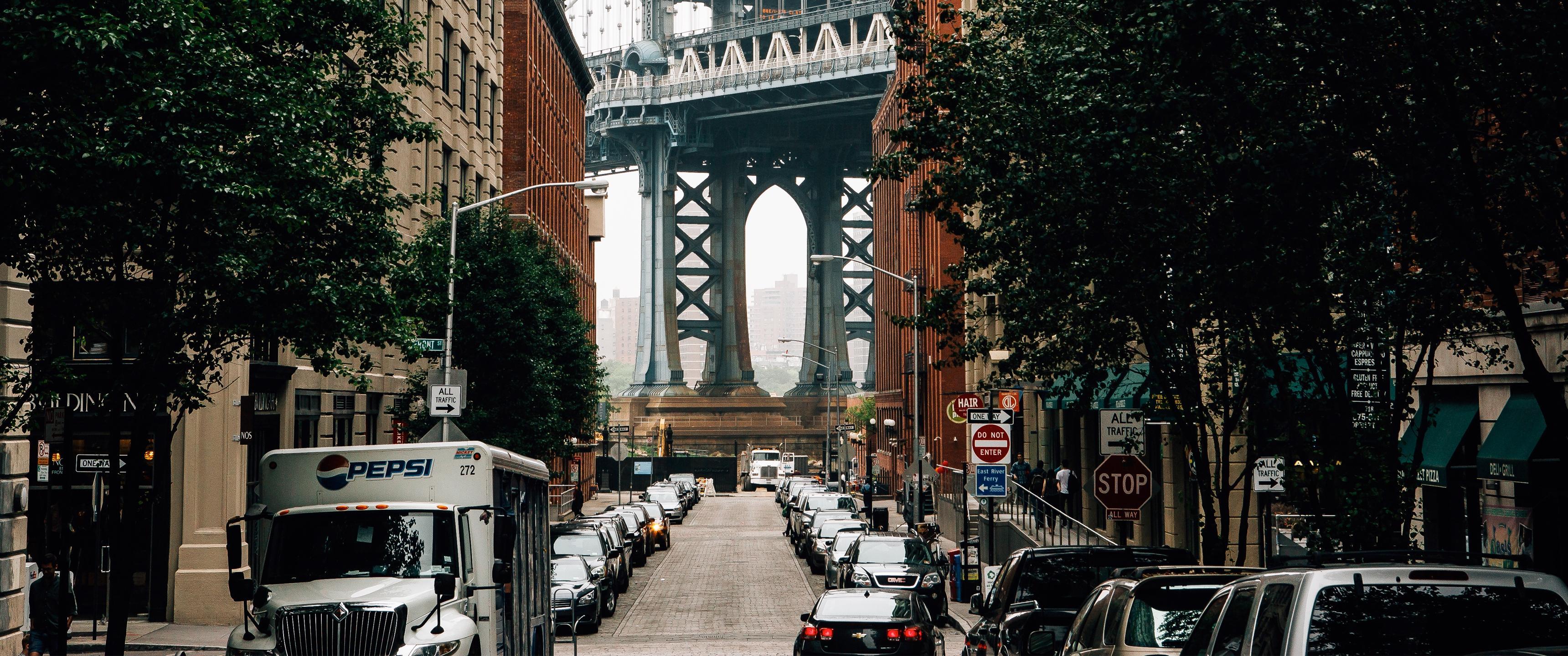 NY Streets 21:9 Wallpaper. Ultrawide Monitor 21:9 Wallpaper