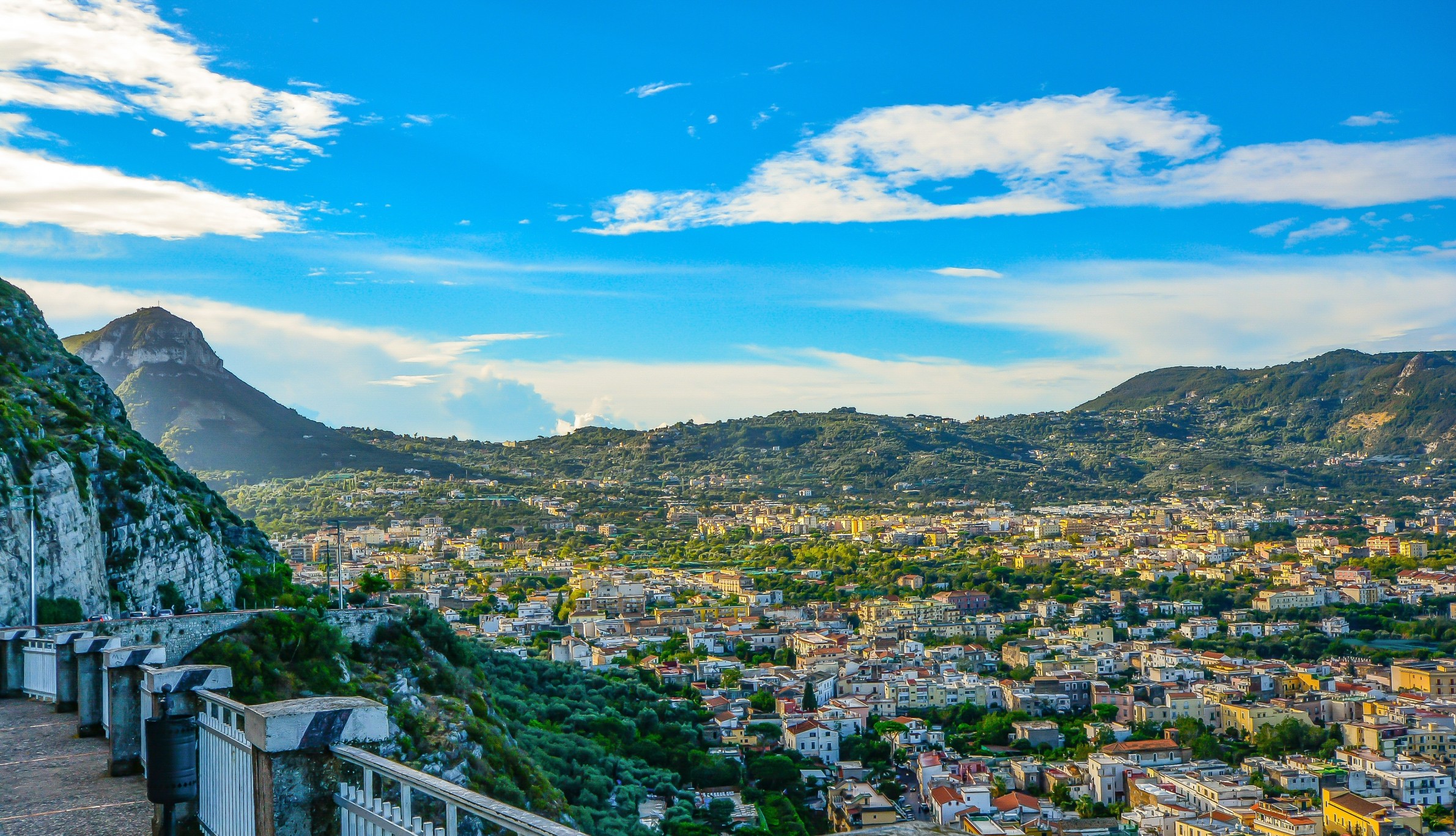 Download 2381x1367 Italy, Amalfi, Landscape, Buildings, Cityscape