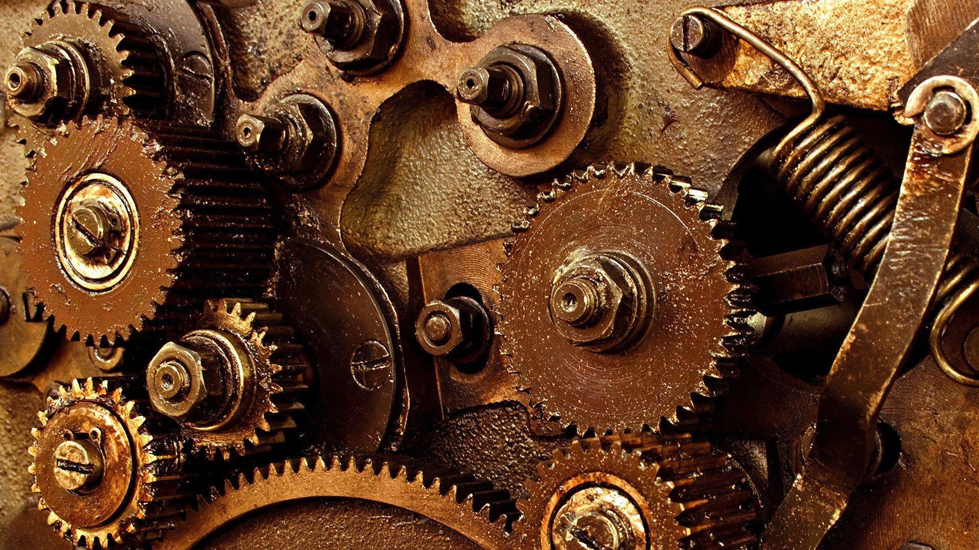 HD wallpaper: steampunk, old, gears, metal, machinery, connection, machine  part | Wallpaper Flare
