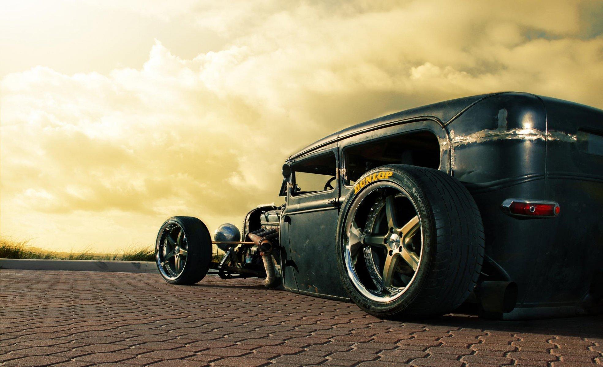 rusty ford car old stance HD wallpaper