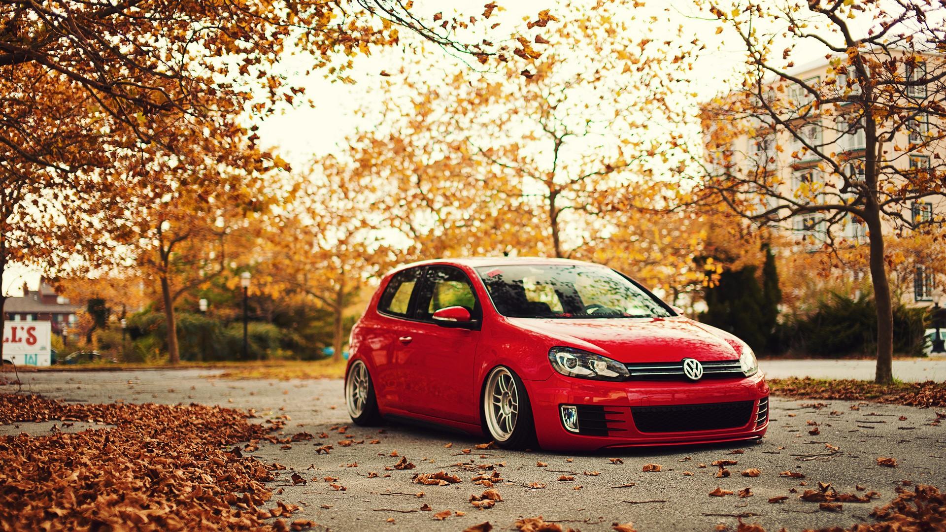 Download the Autumn GTI Stance Wallpaper, Autumn GTI Stance iPhone