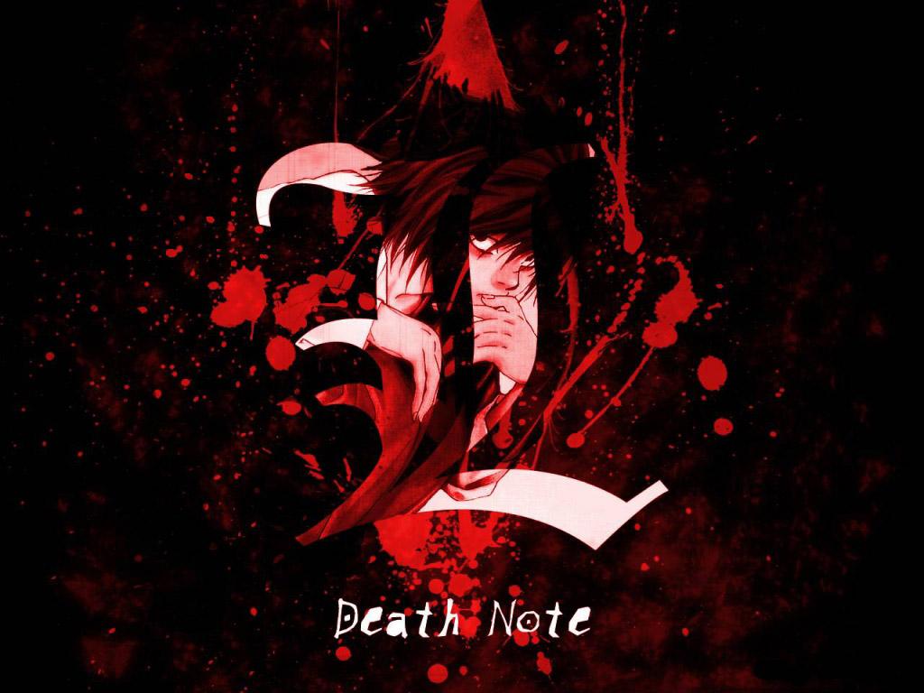 Death note L in blood. HD Anime Wallpaper