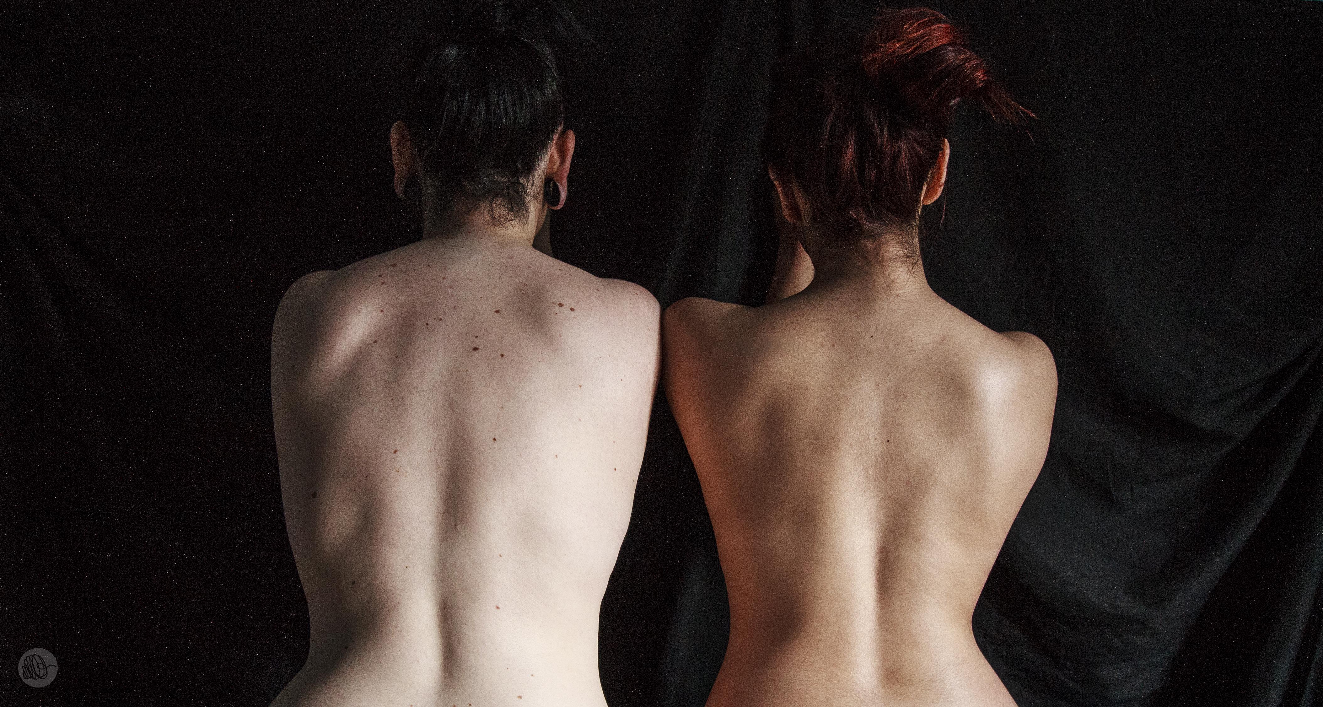 Wallpaper, back, nude, flesh, joint, man, darkness, modelo, piel