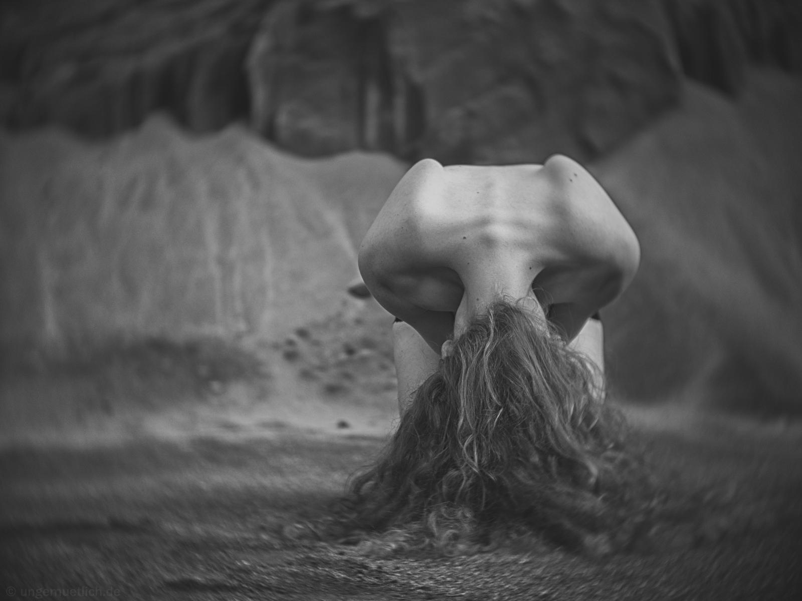 Wallpaper, portrait, abstract, rock, back, emotion, nude, girl