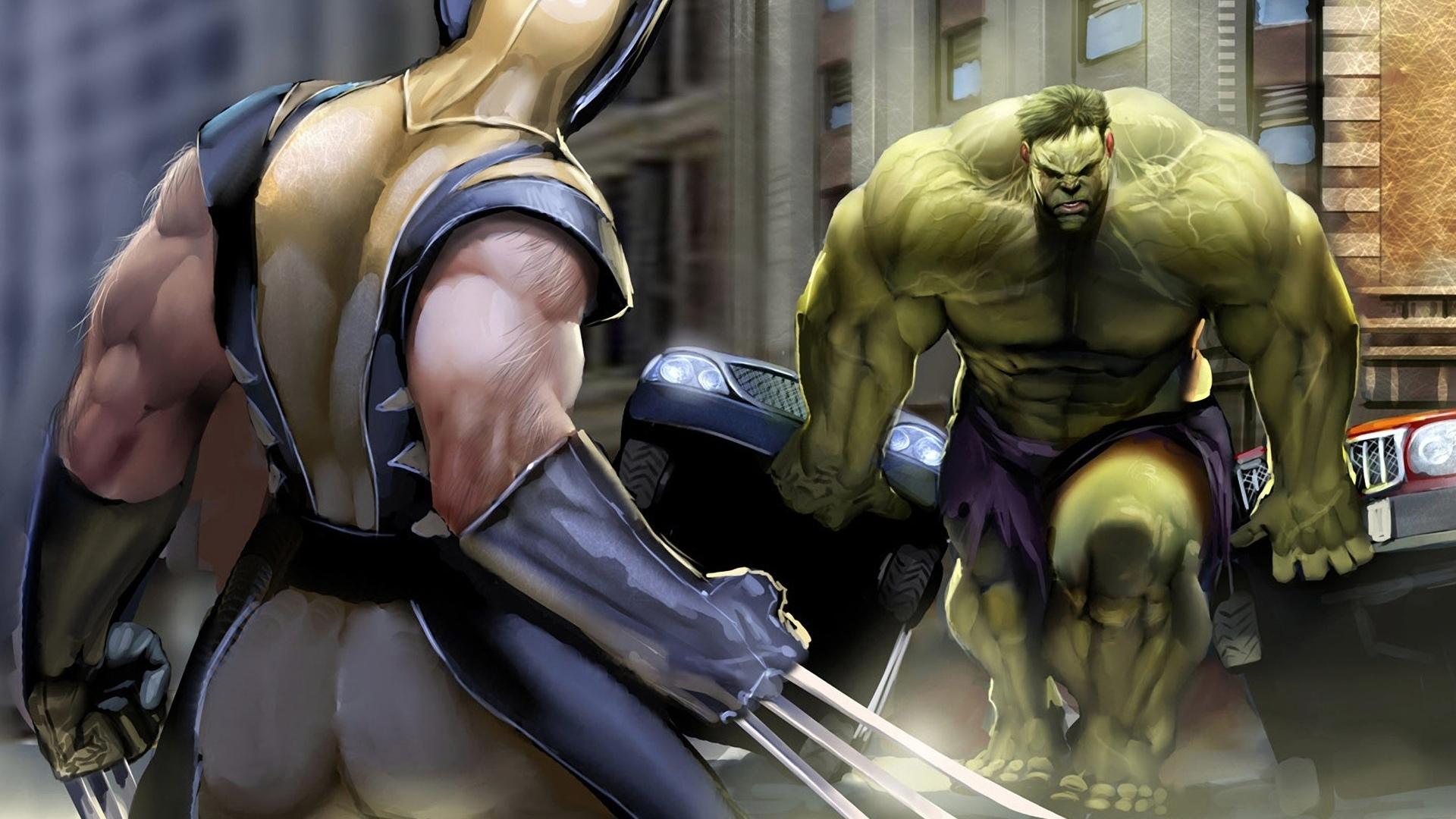 Hulk vs Wolverine, Marvel comics wallpaper download. Wallpaper
