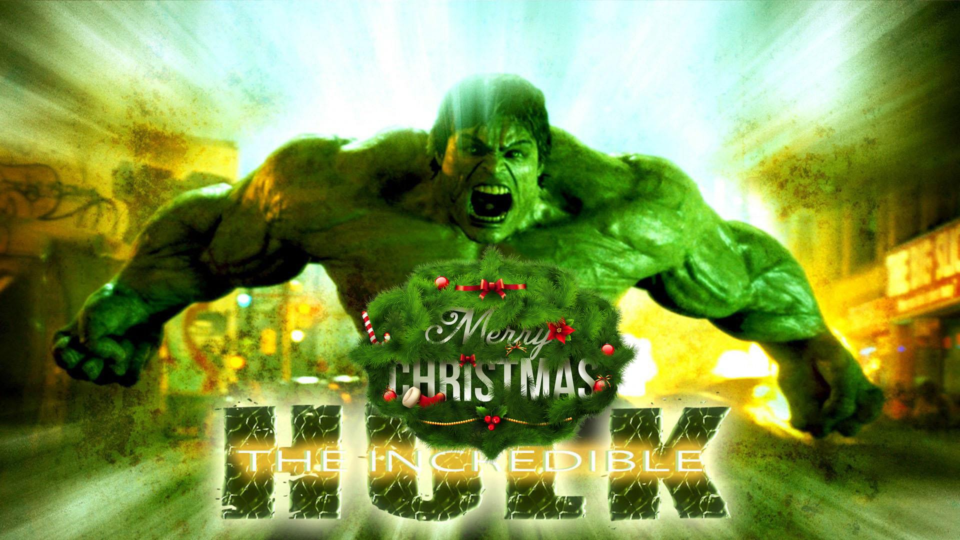 Happy Christmas Incredible Hulk Marvel Avenger Strongest Superhero HD Wallpaper