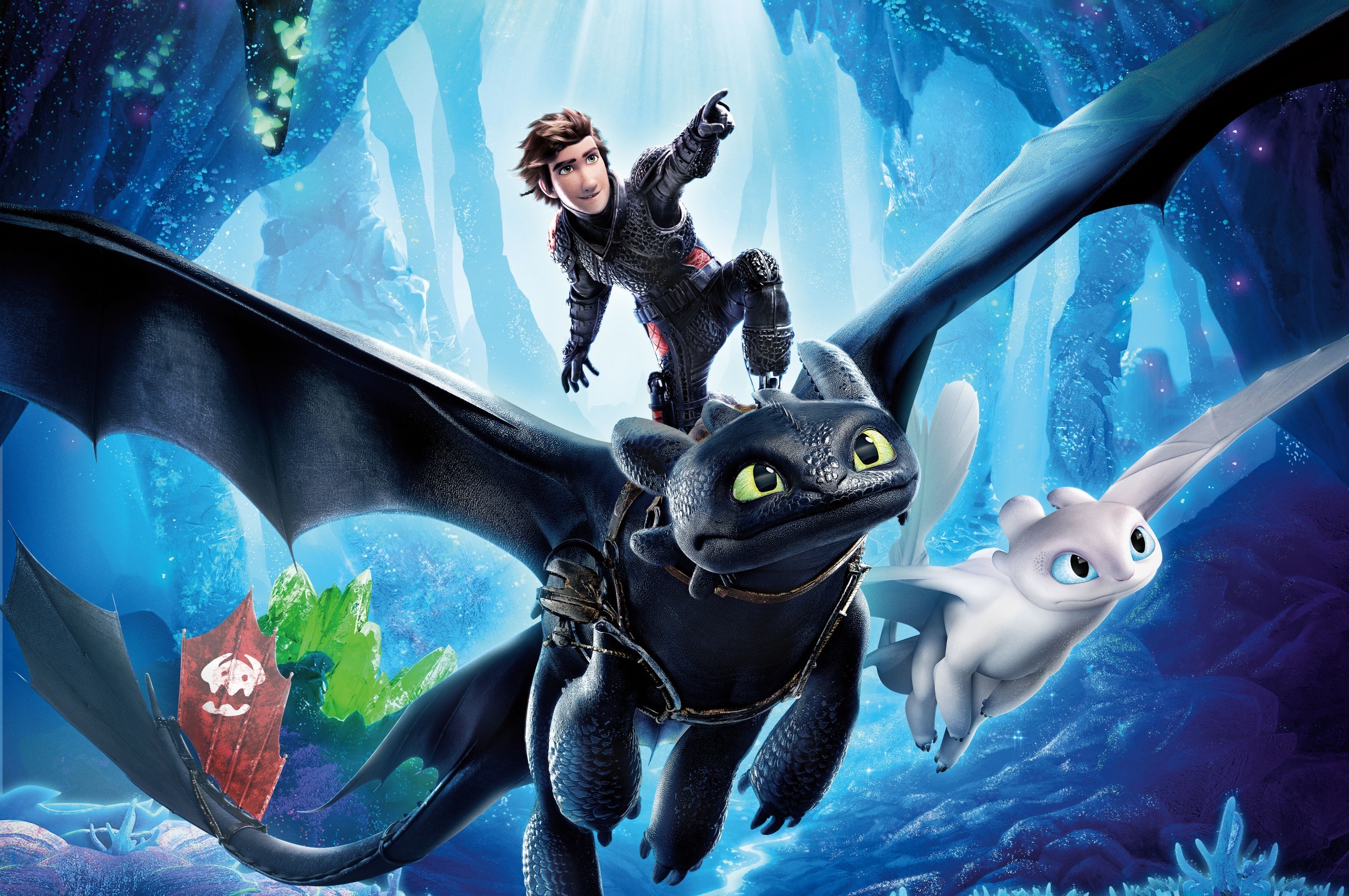 Download 2560x1700 Night Fury, Light Fury, How To Train Your Dragon