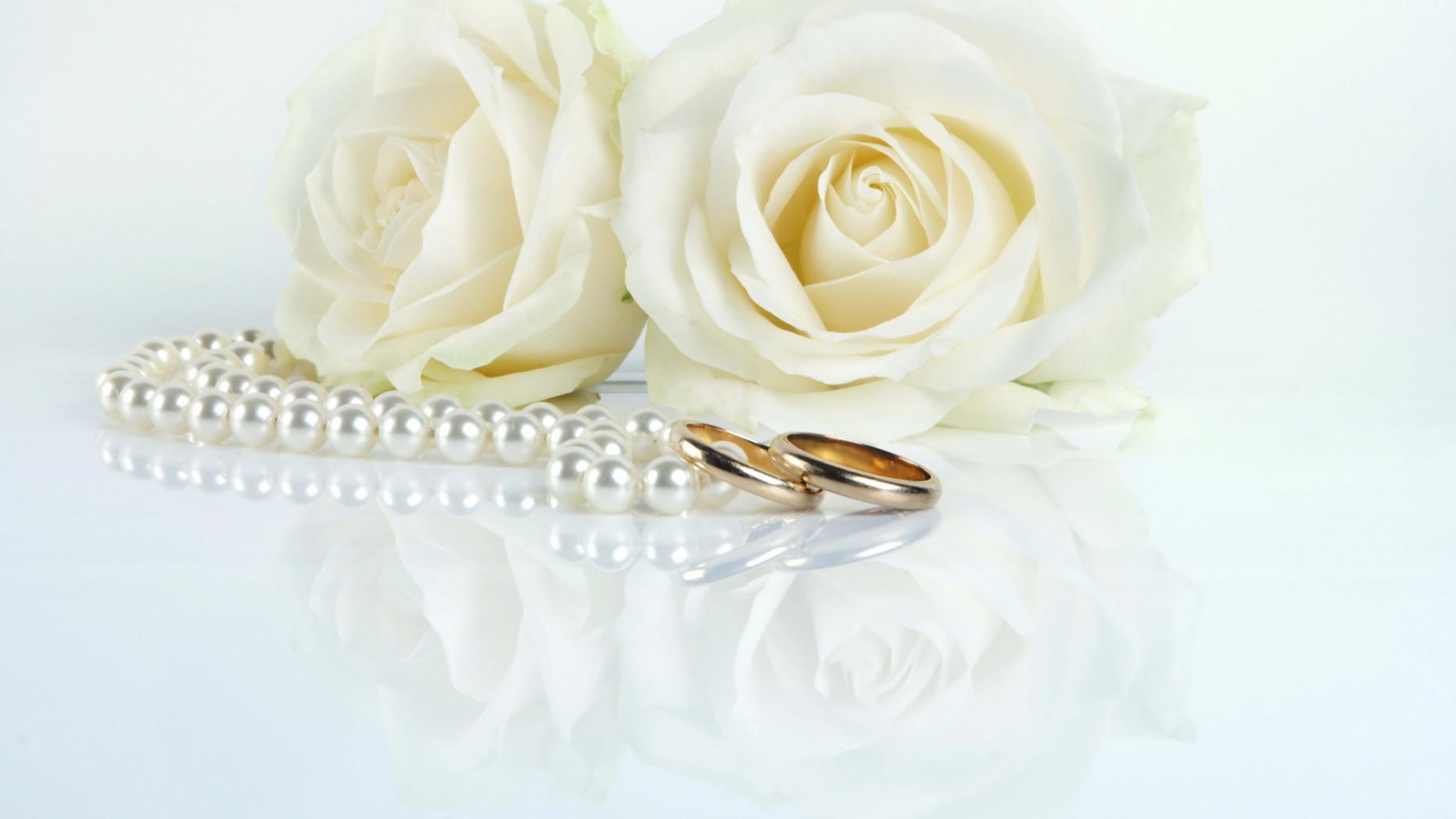 White roses and wedding rings wallpaper and image