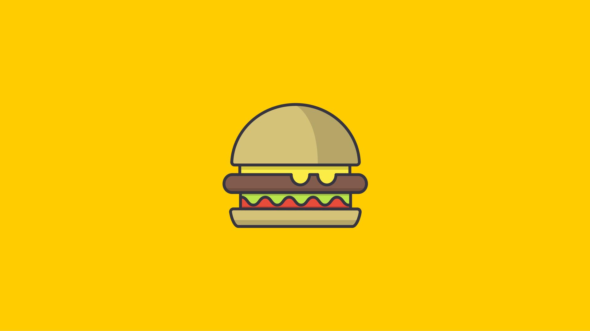 Cartoon Hamburger Wallpaper