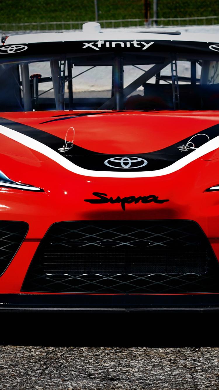 Downaload 2019 Toyota Supra Xfinity Series, race car, red wallpaper