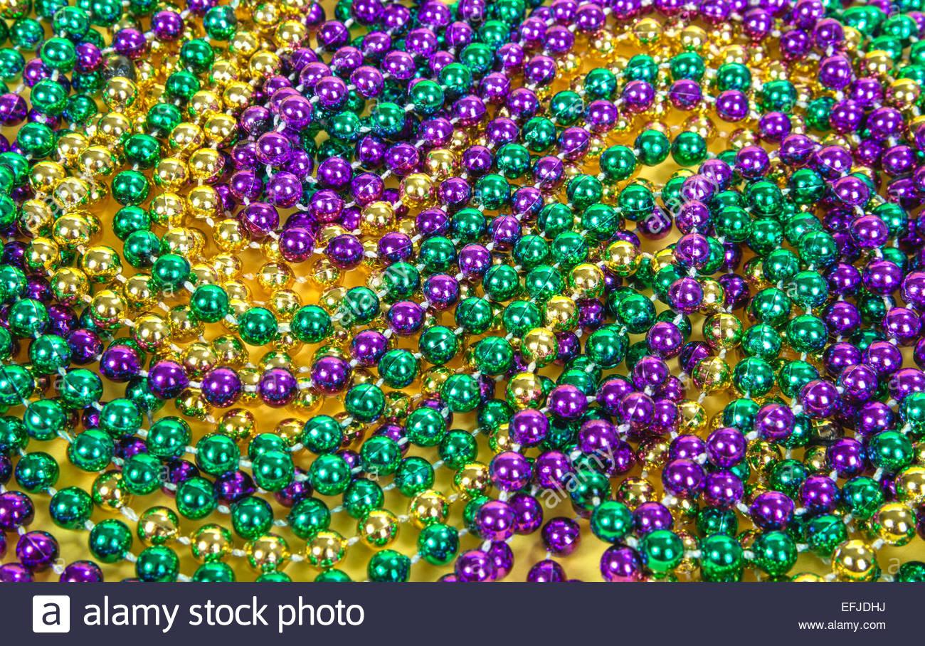Mardi Gras Beads & Mardi Gras Beads Stock Image