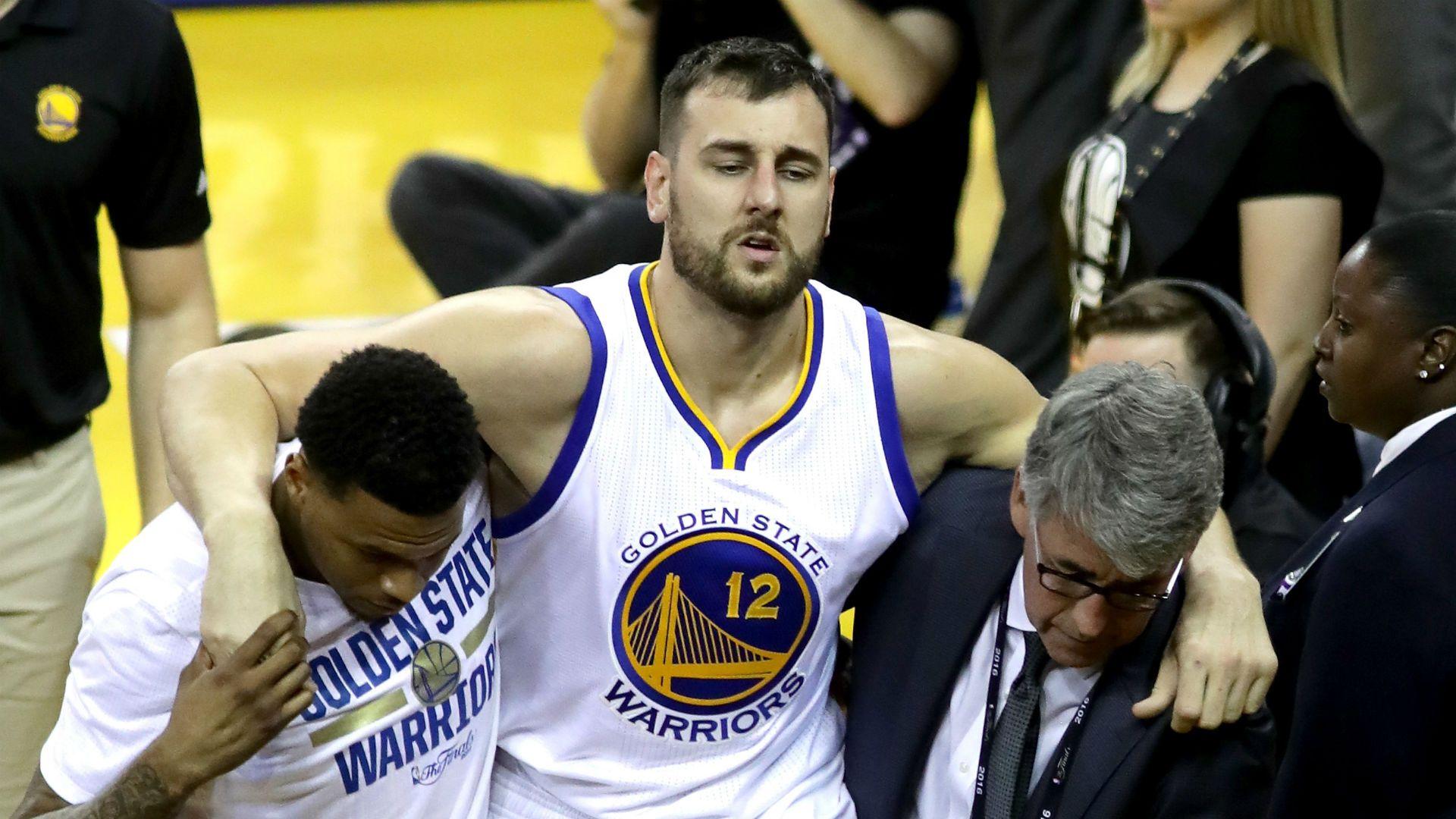 Andrew Bogut stops short of saying J.R. Smith's tumble was accident