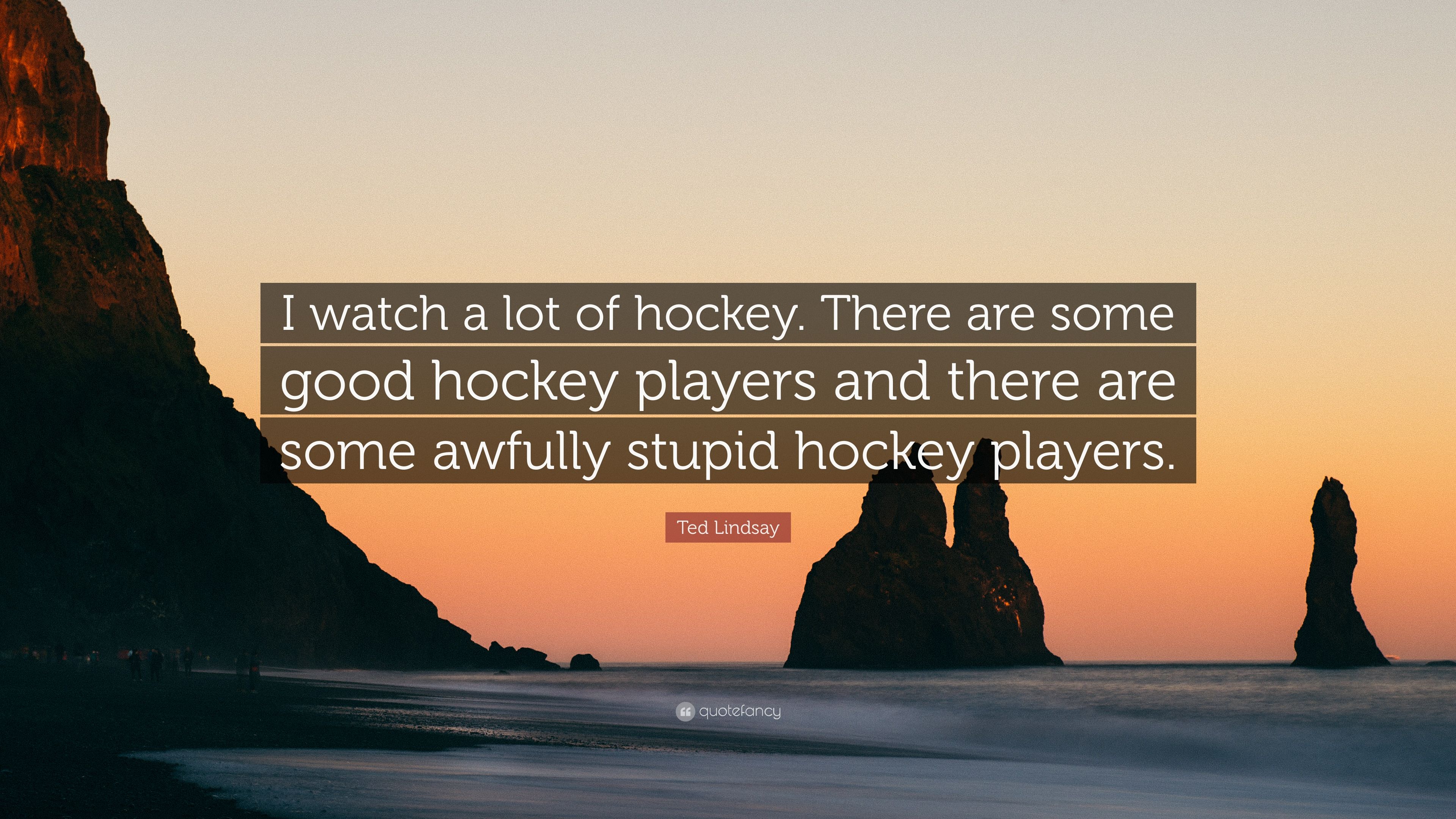 Ted Lindsay Quote: “I watch a lot of hockey. There are some good