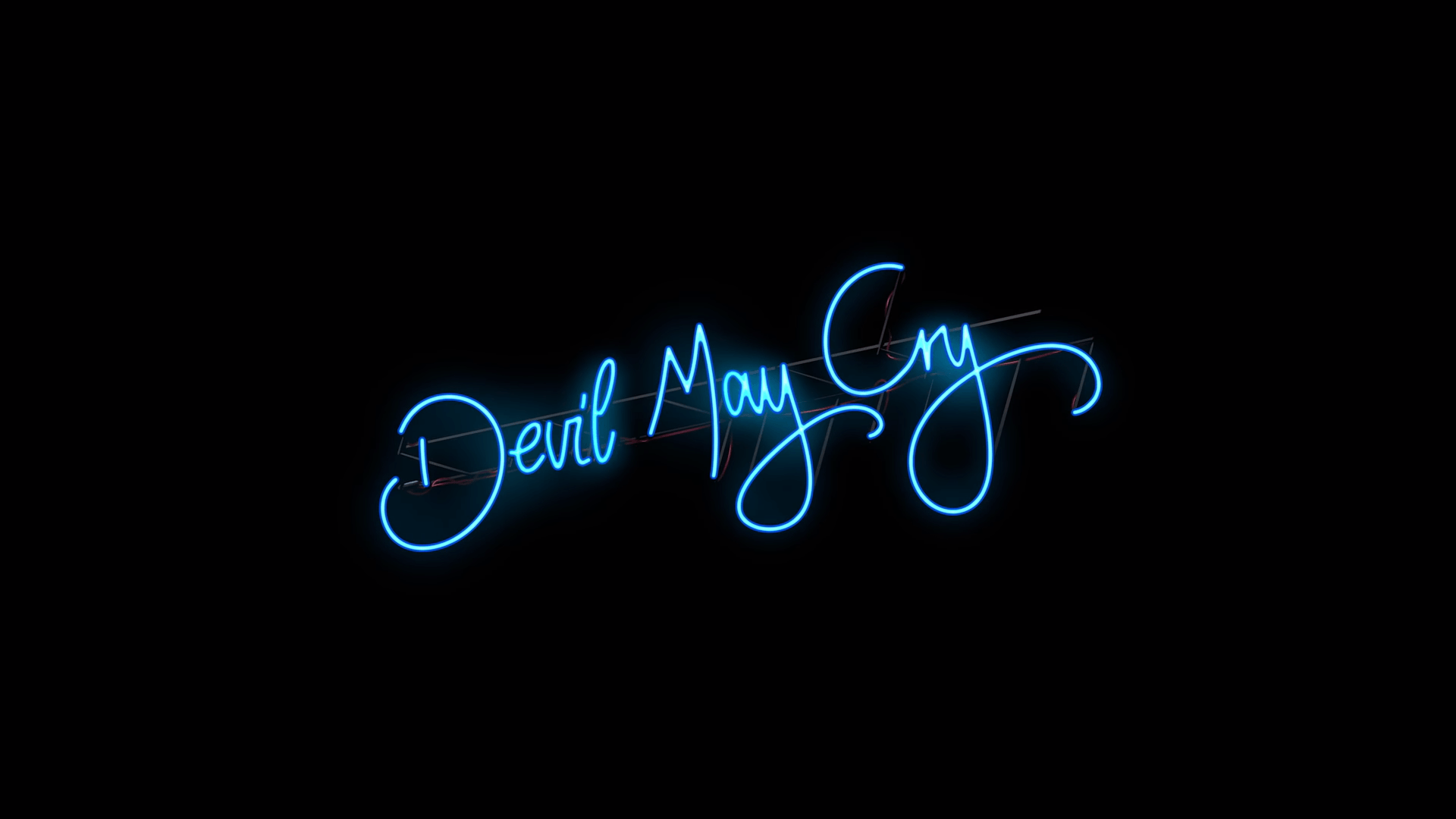 Minimalist DMC Sign wallpaper I made (Blue and Red)